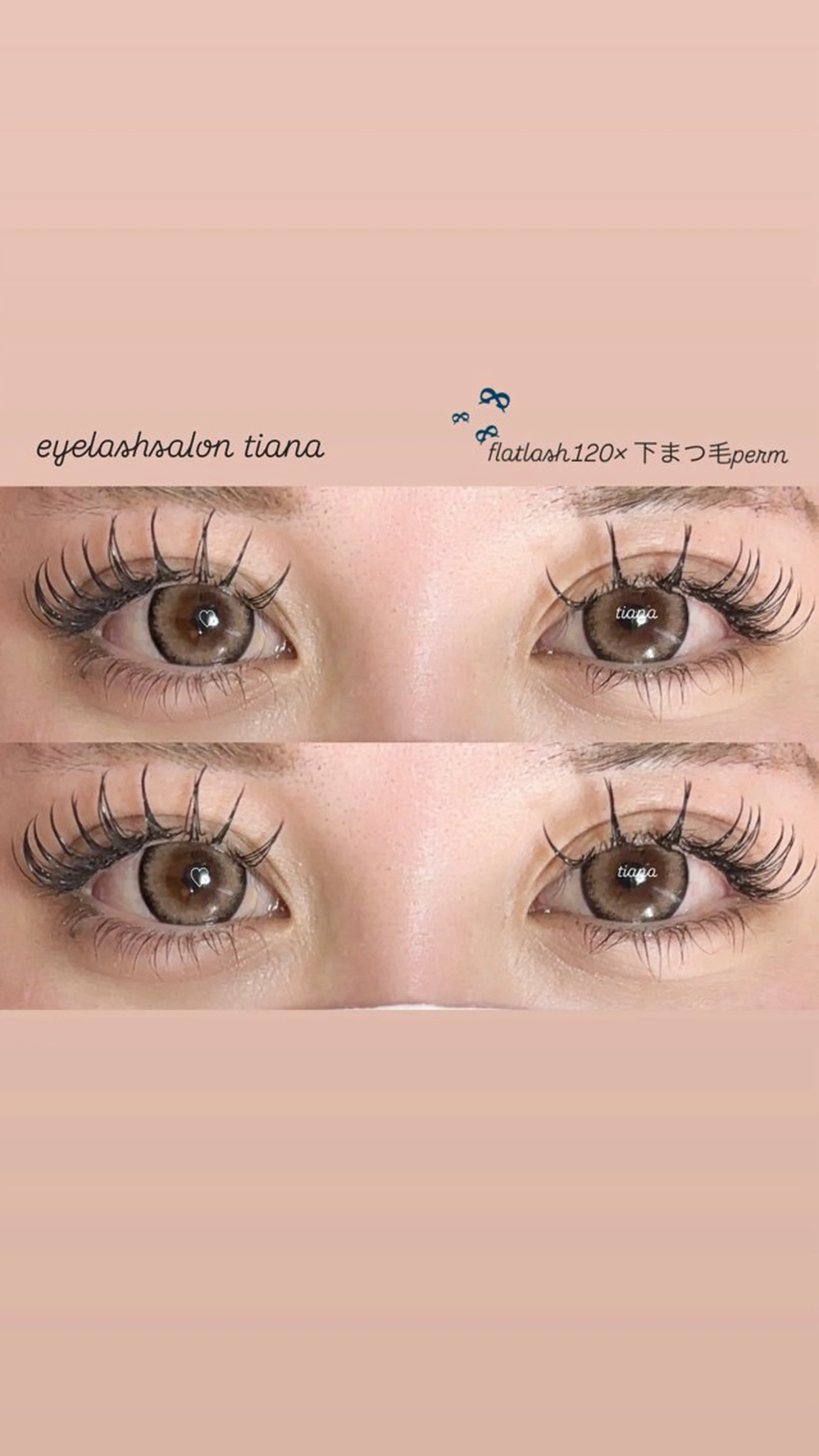 マツエク・マツパ 下まつげエクステ 一重×まつ毛パーマ マツエク ♡tiana juna˖ ࣪⊹のマツエク・マツパデザイン