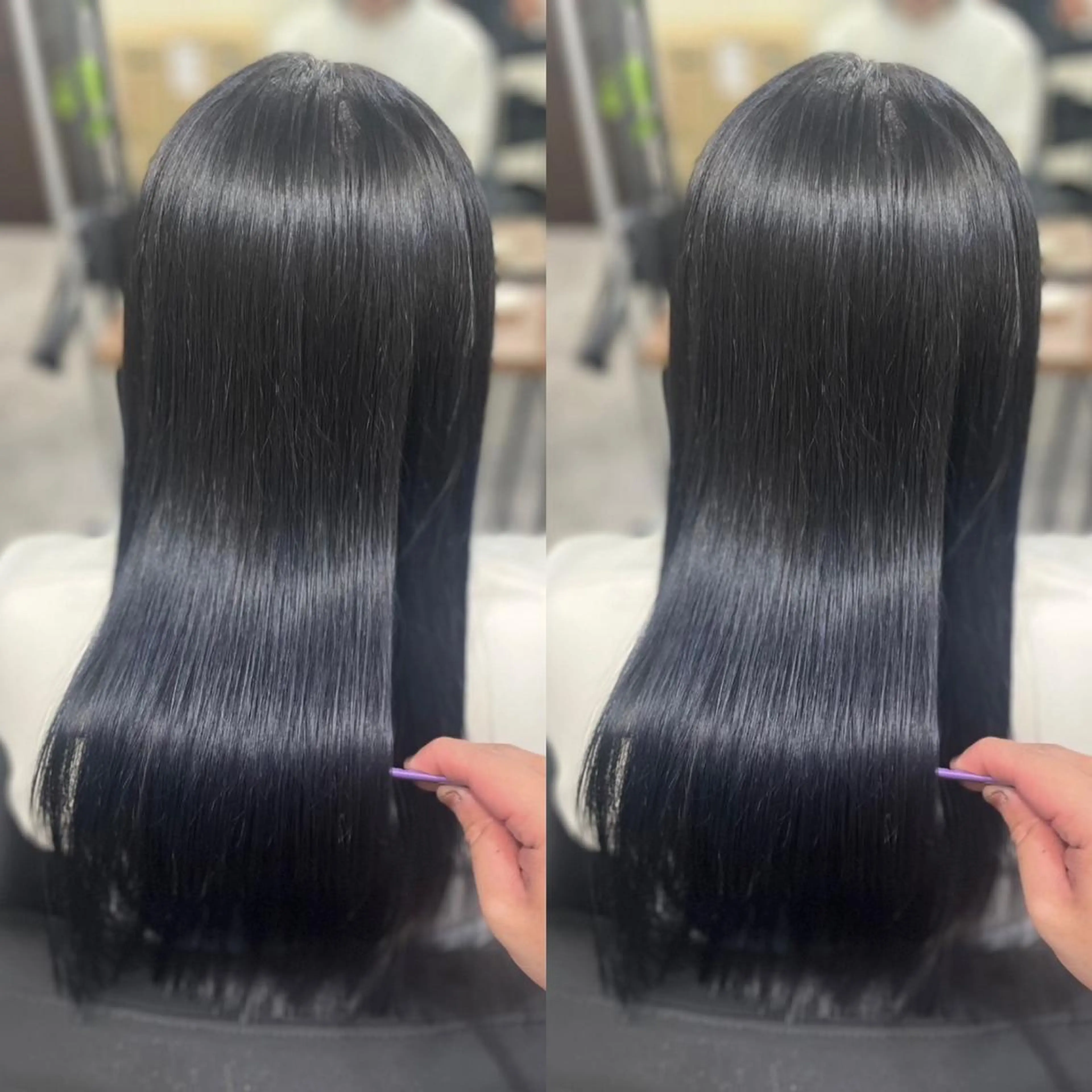 ロング ヘアカラー トリートメント hao髪質改善 /艶髪カラーのヘアスタイル