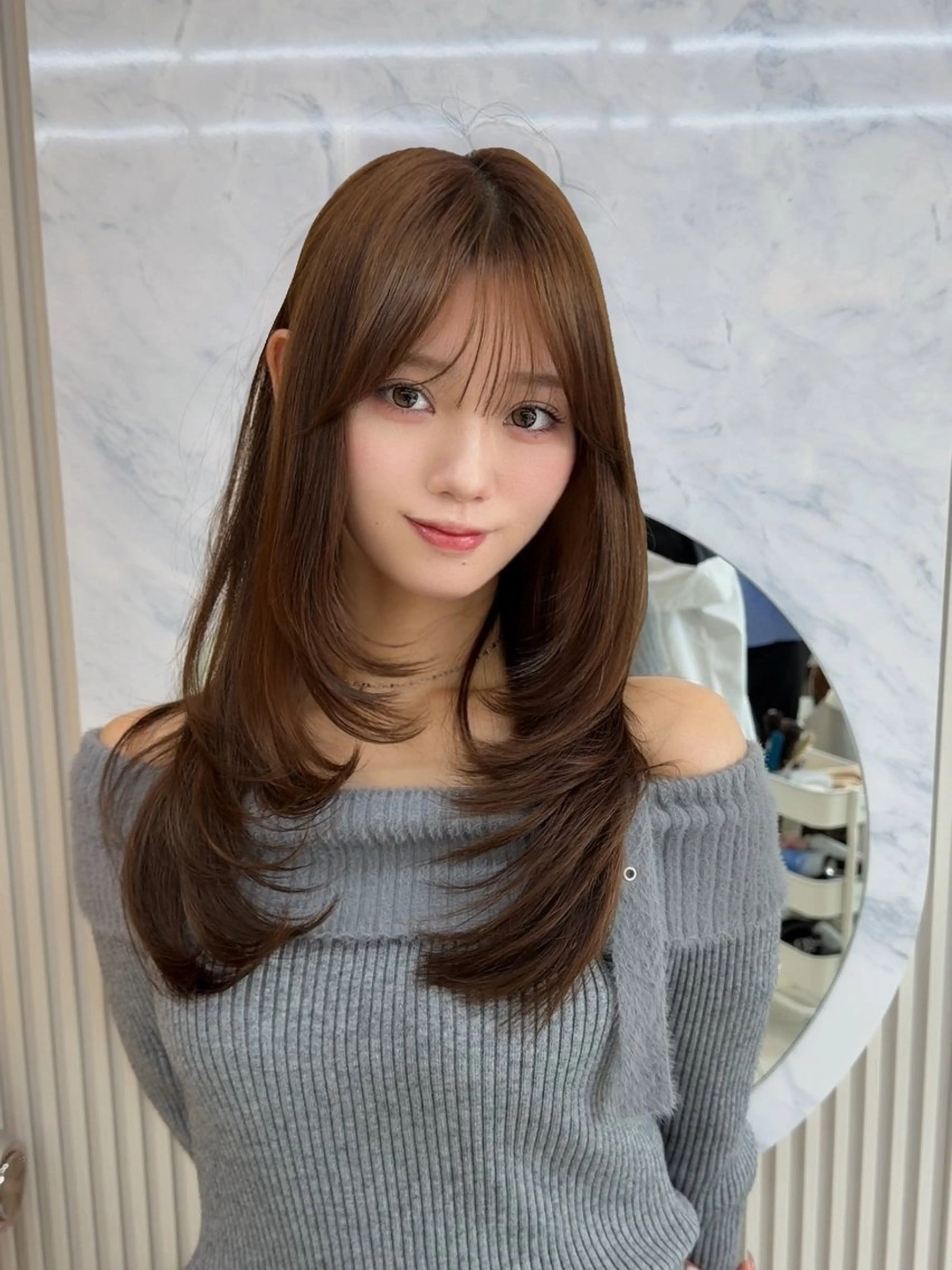 ロング レイヤー/顔周り /韓国ヘア/TAKUのヘアスタイル