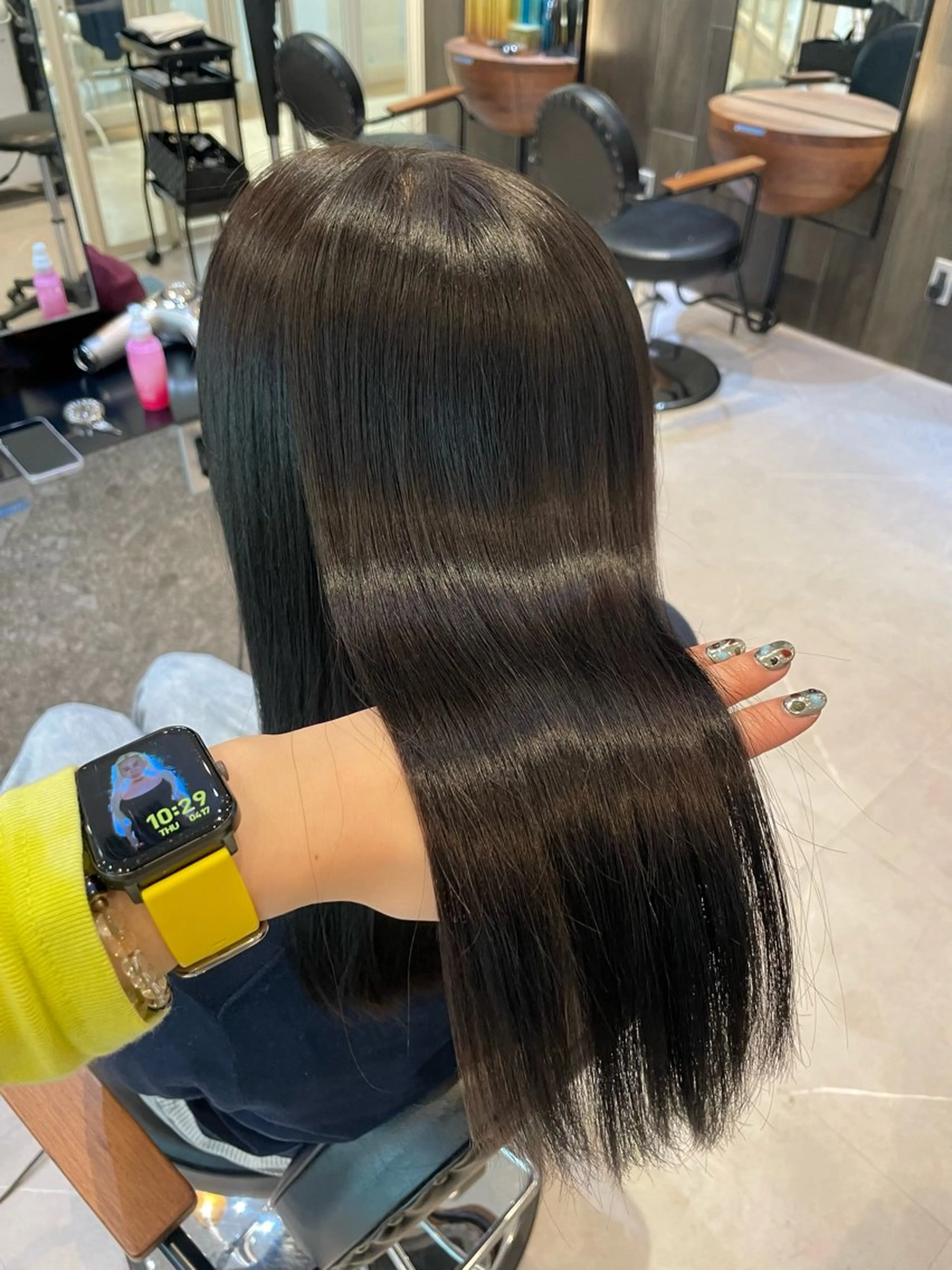 ロング カラー カット ヘアカラー トリートメント オリーブカラー🫒/ ハッシュカット/みゆのヘアスタイル