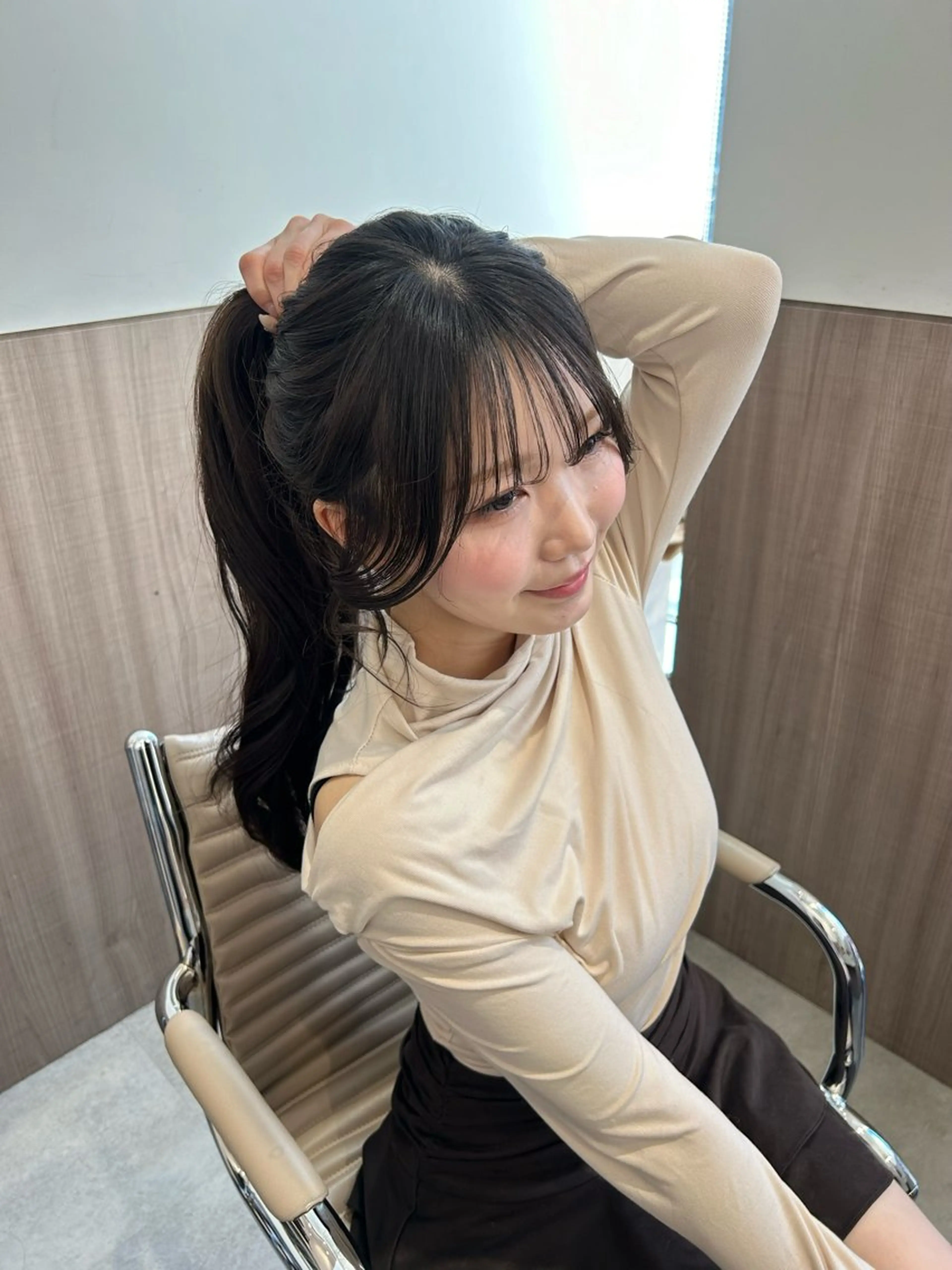 セミロング カラー ヘアアレンジ メンズ ‎透明感×艶髪 ‎🫒maki🎀のヘアスタイル