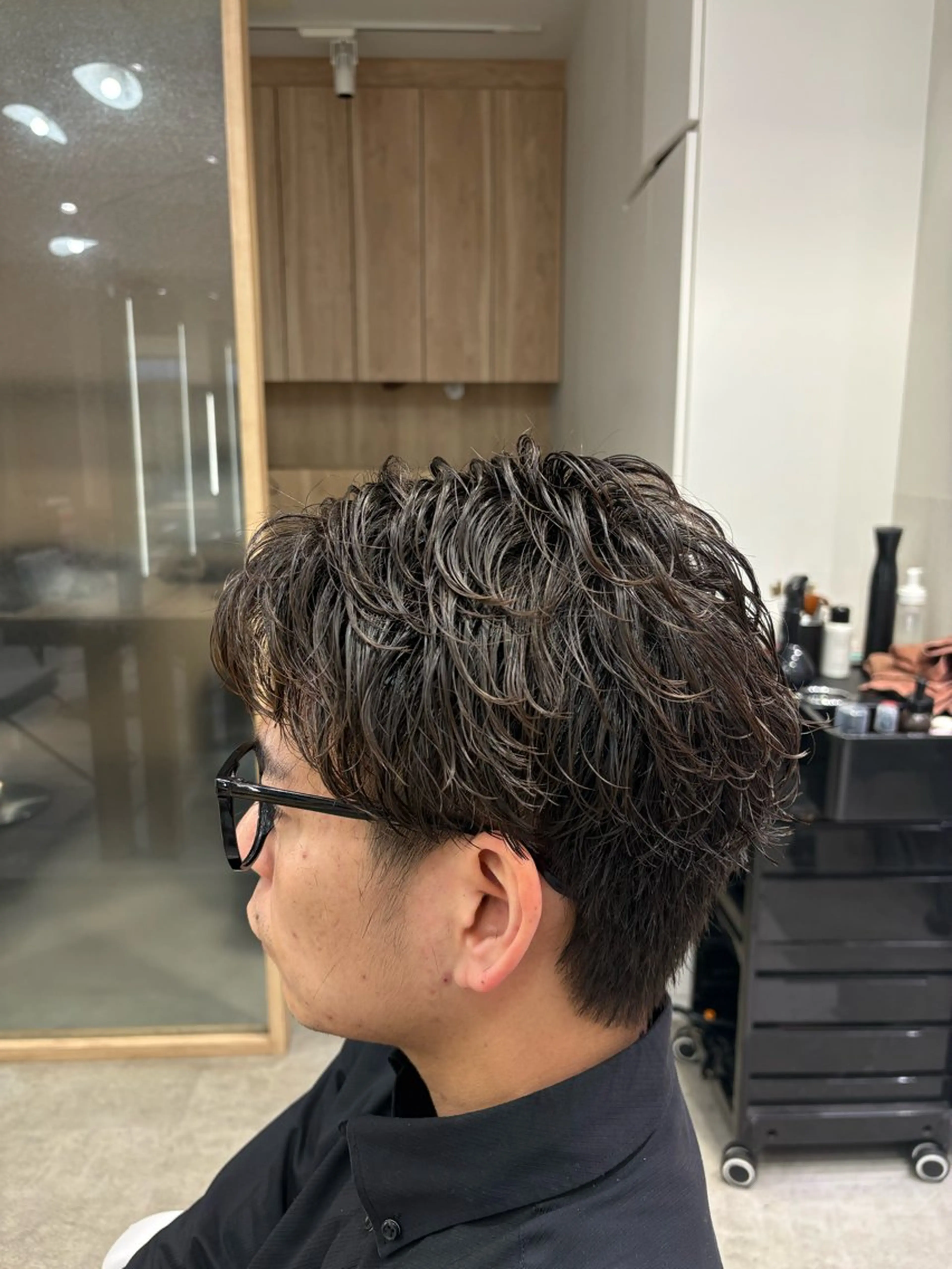 パーマ メンズ カット パーマ 縮毛矯正& 透明感カラー✨レオのヘアスタイル