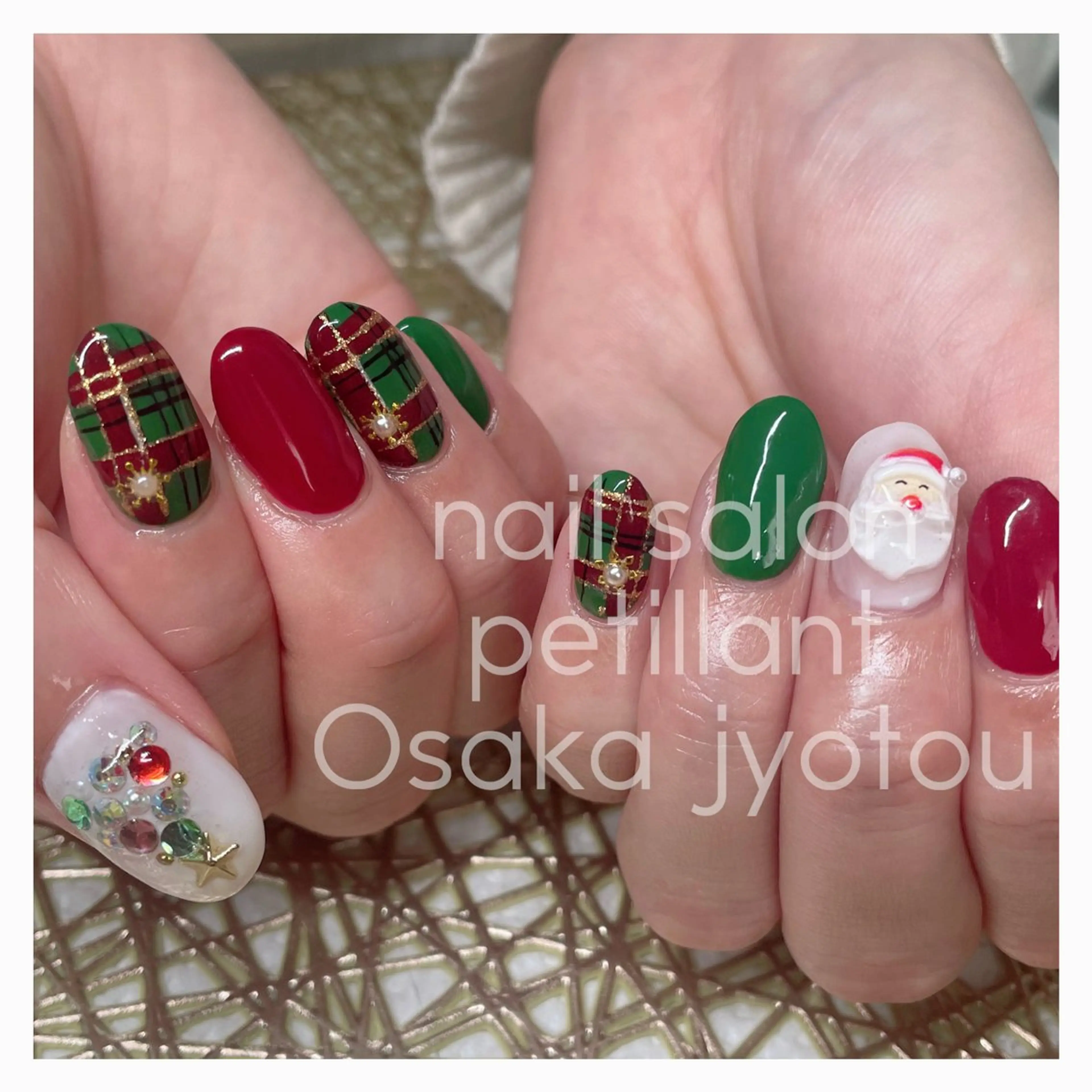 ネイル 冬ネイル クリスマス nail salon petillantのネイルデザイン