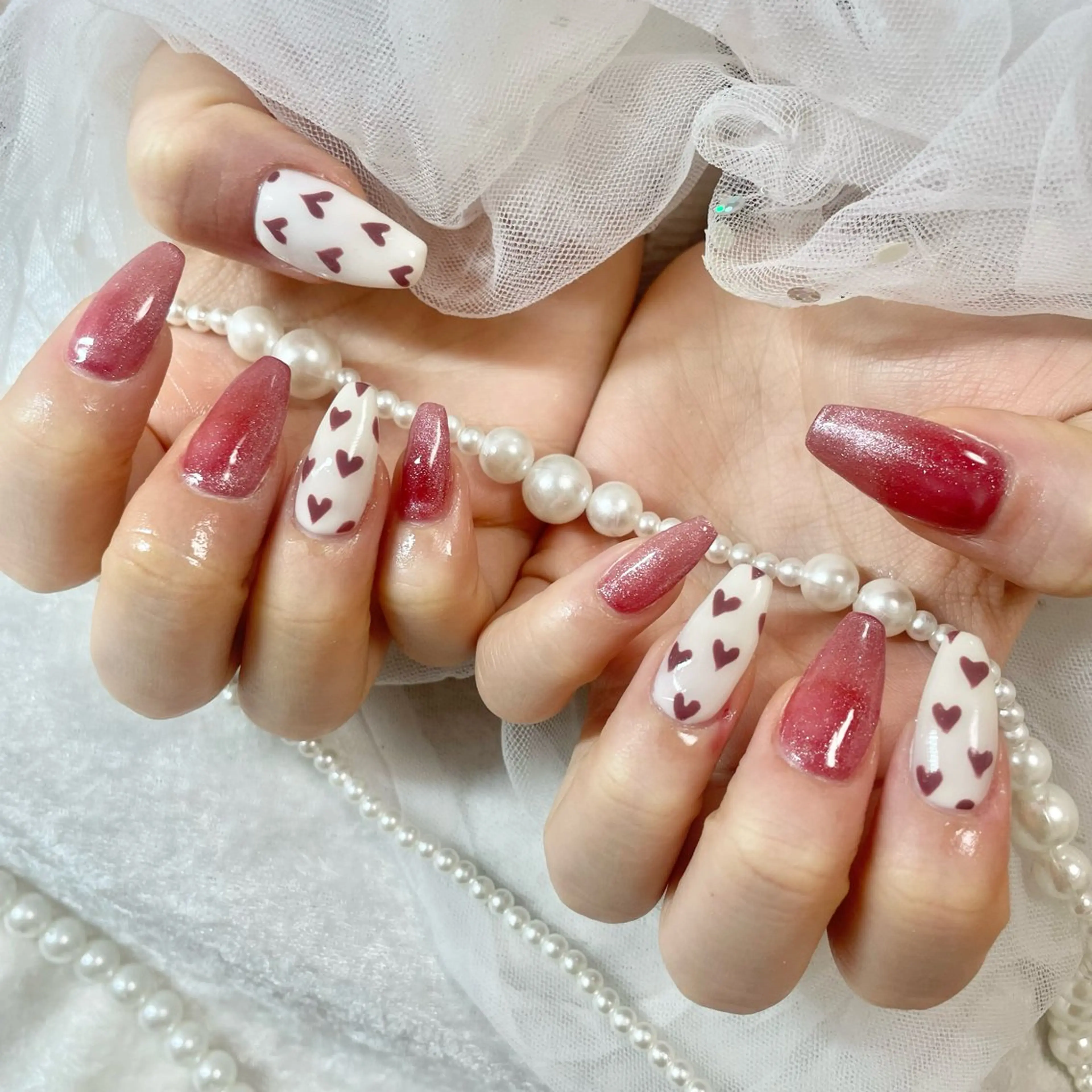 ネイル バレンタイン 🎀AYAKO 🎀中韓ネイルのネイルデザイン