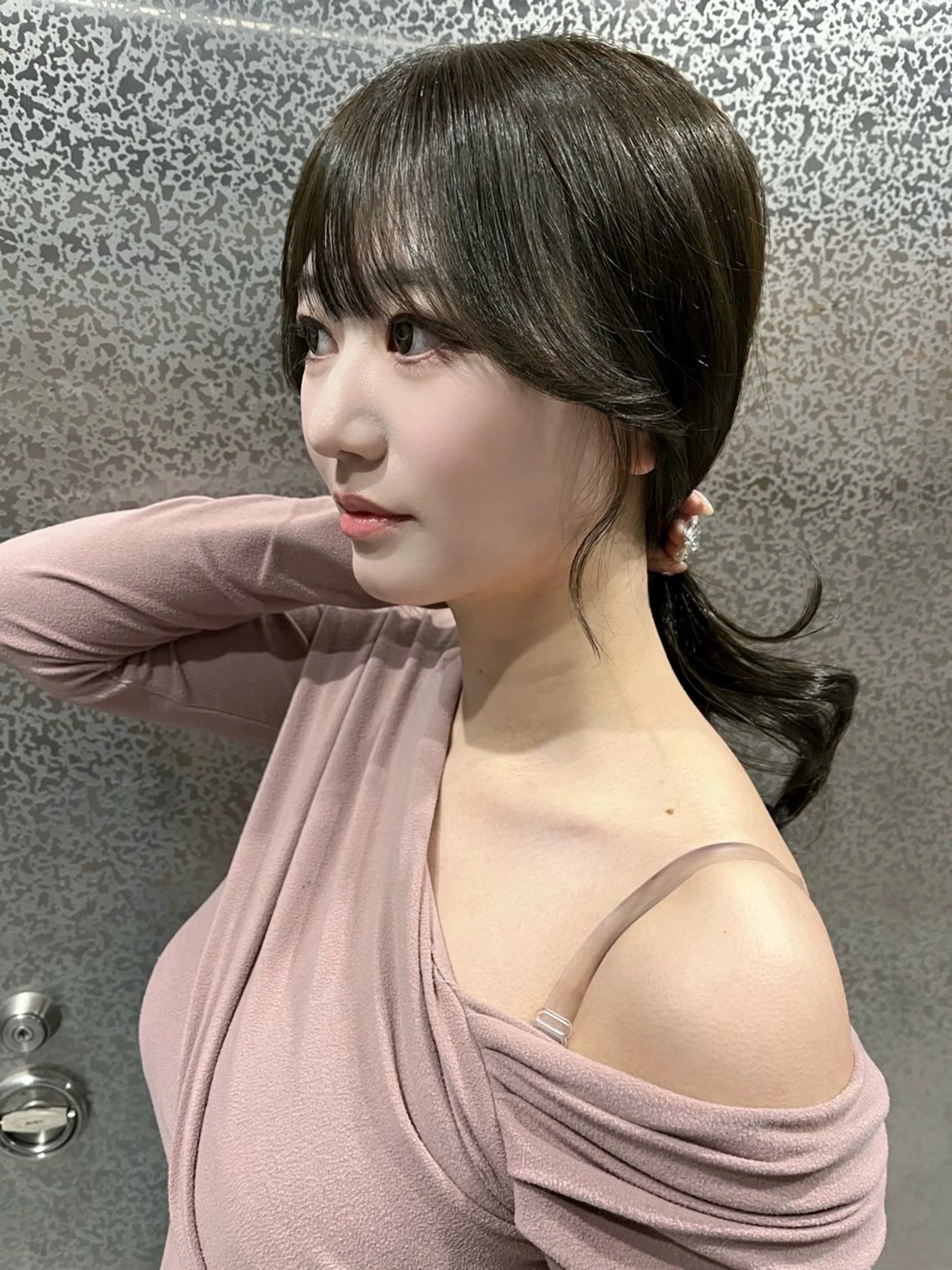 ロング カラー カット ヘアカラー トリートメント 尾崎隼大 レイヤー/韓国ヘアのヘアスタイル