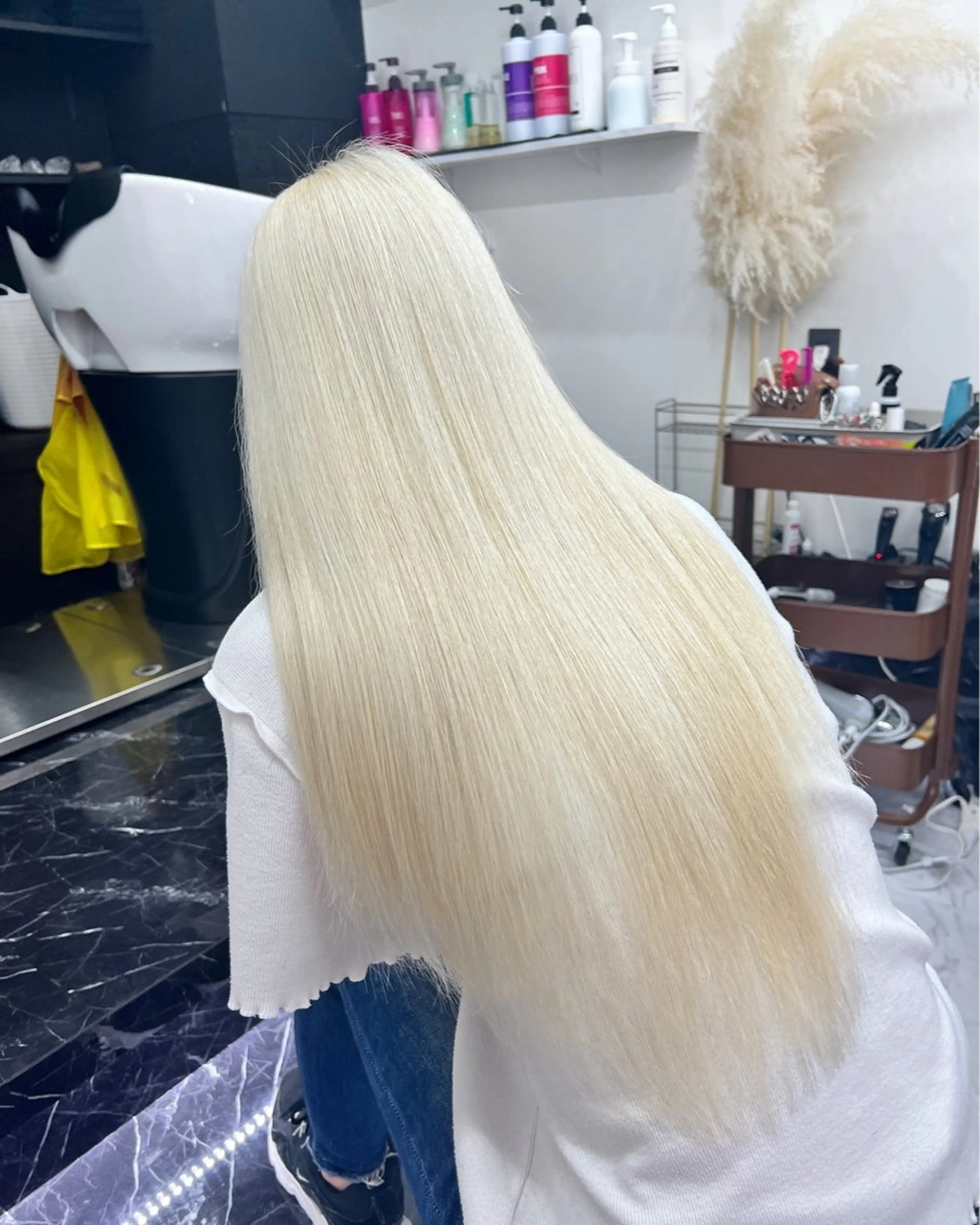 ロング カラー ブリーチ 透明感カラー ケアブリーチ×ハイト ーン専門/SHOTAのヘアスタイル