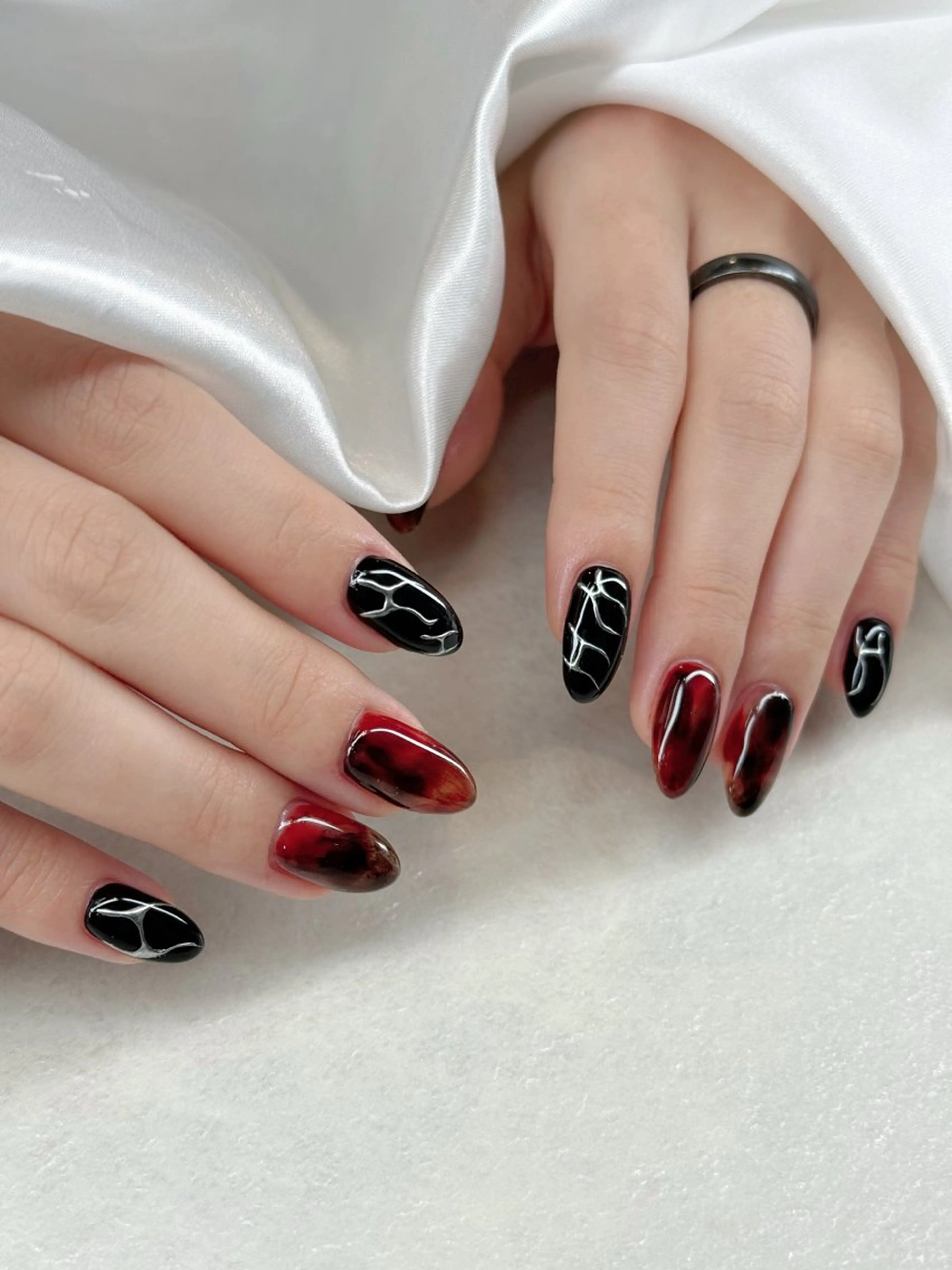 ネイル 持ち込み ハンドネイル Agate miku🎀‧₊のネイルデザイン