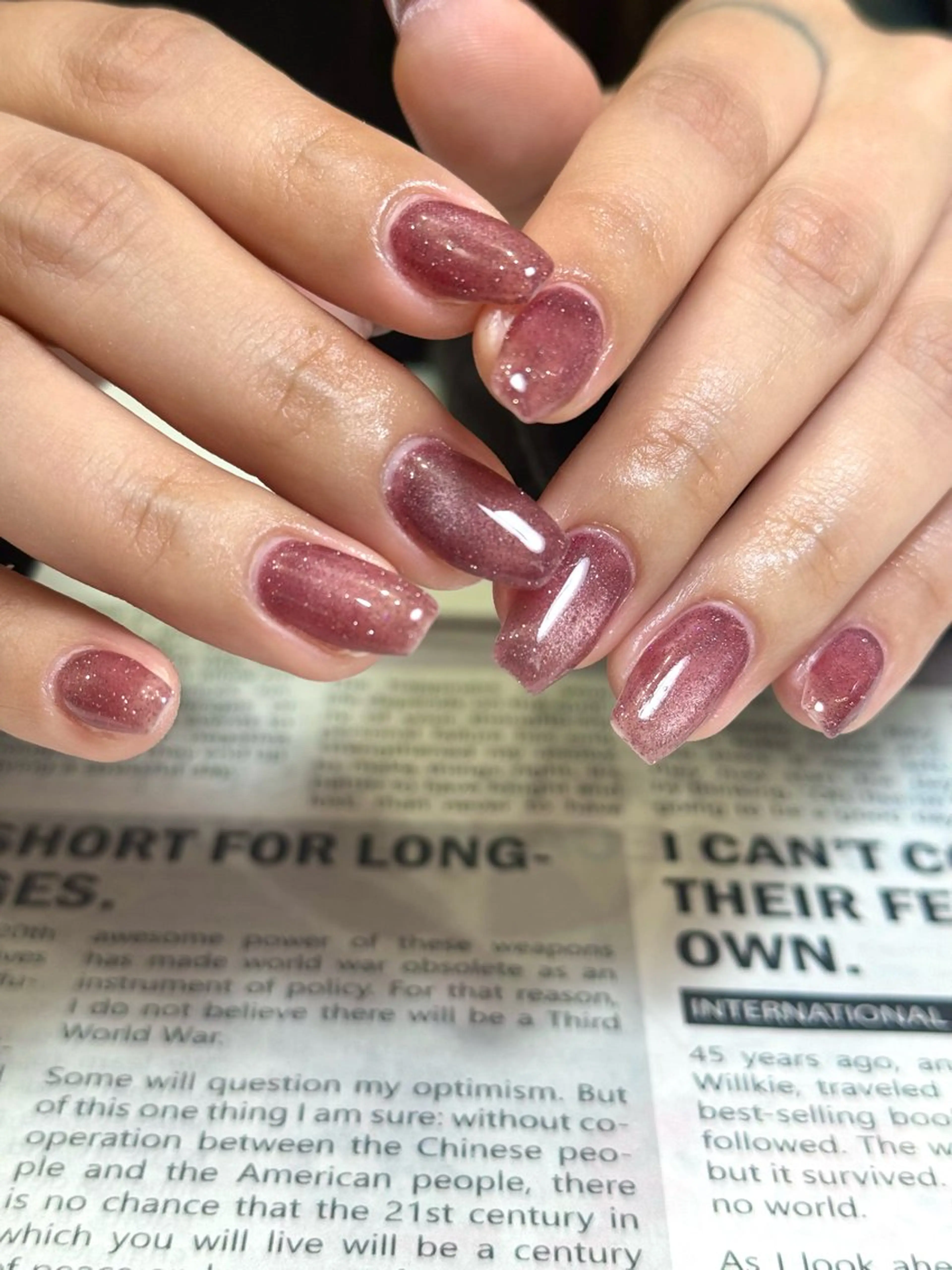 ネイル フラッシュネイル マグネットネイル シンプルネイル ハンドネイル nail room 5890  noaのネイルデザイン