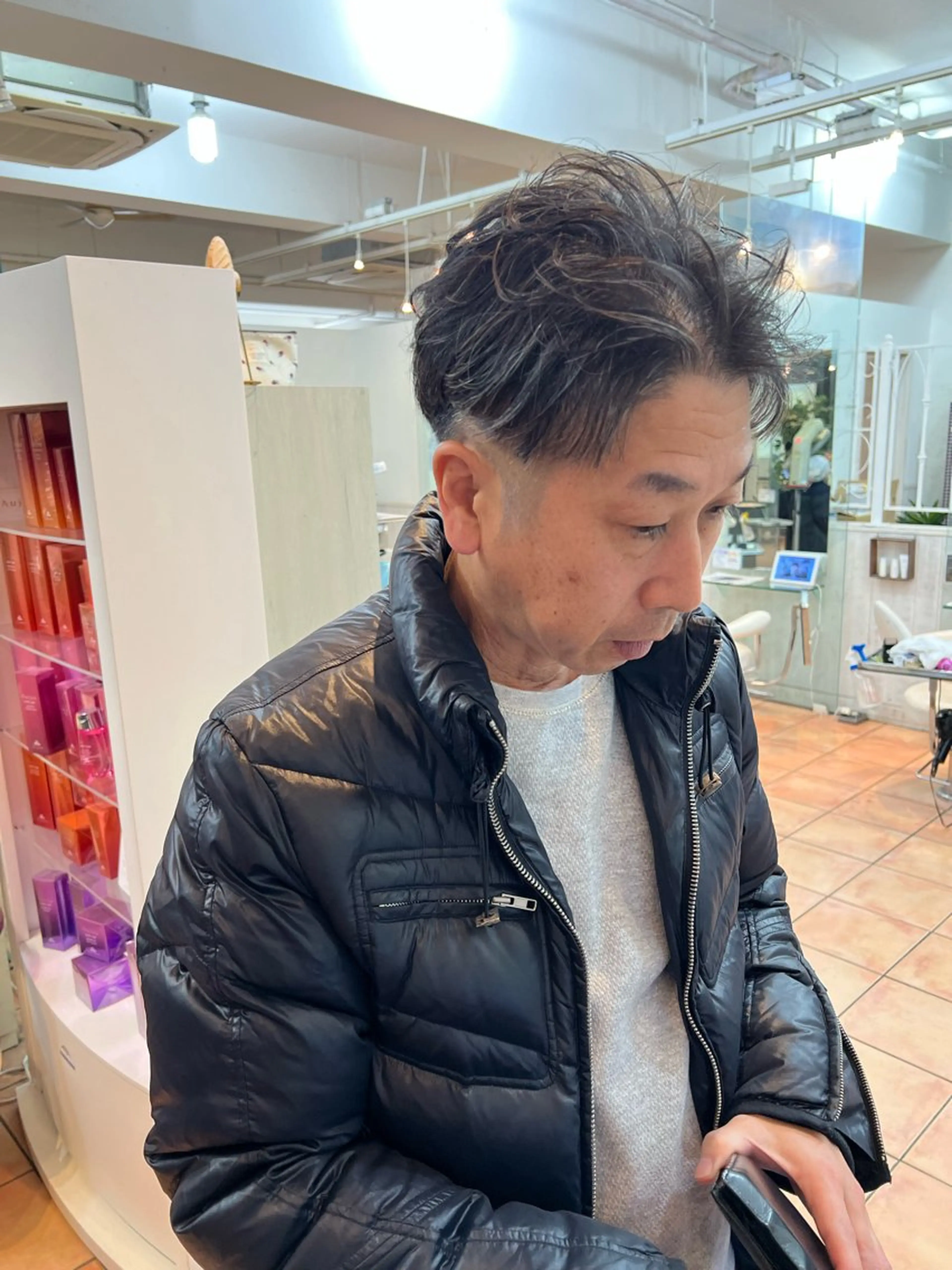 メンズ フェザーパーマ メンズパーマ 大人メンズヘア アドバイザーkaiのヘアスタイル