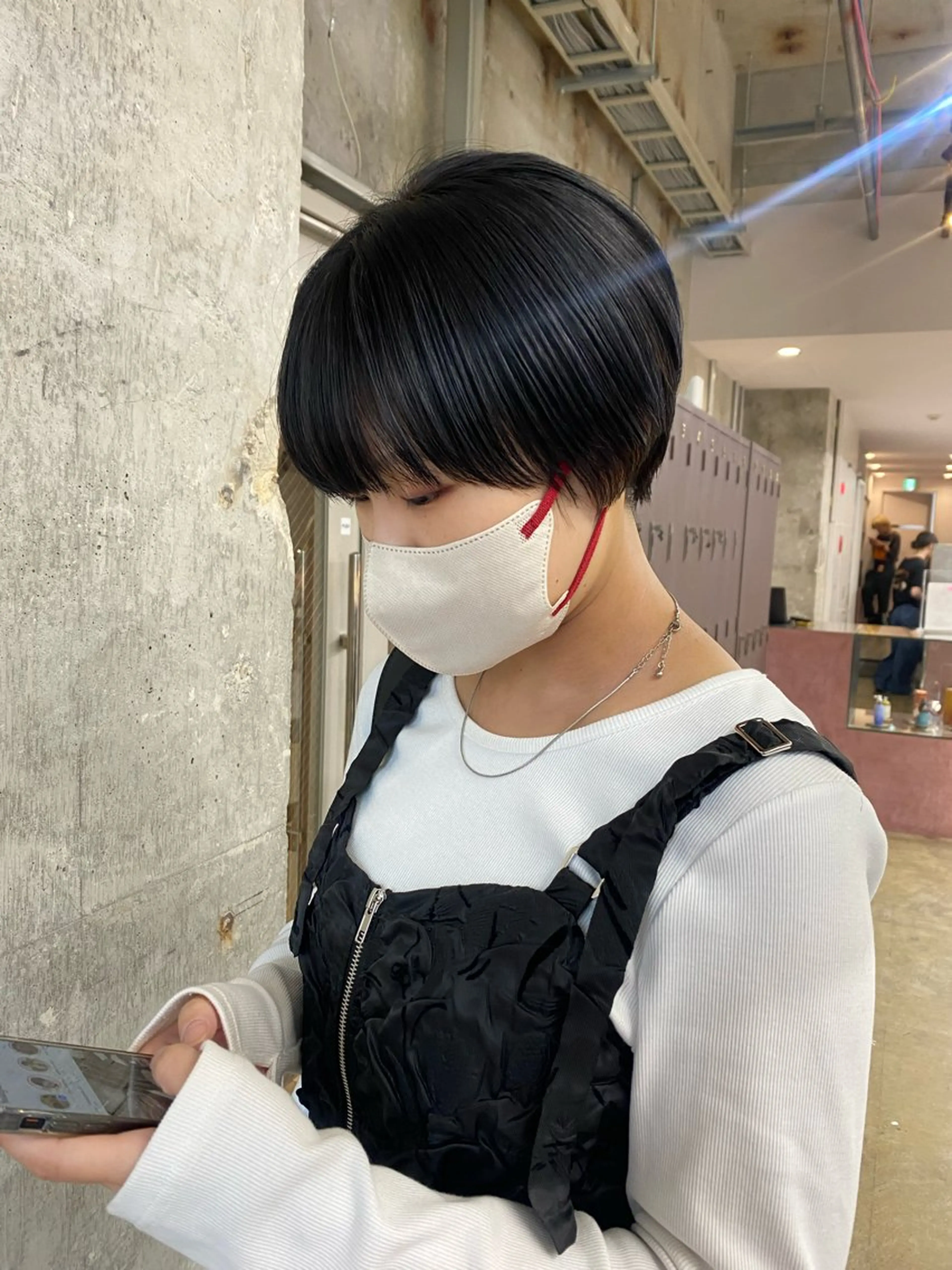 ショート 暖色カラー/オリーブ /ミニボブ/白柳美空のヘアスタイル