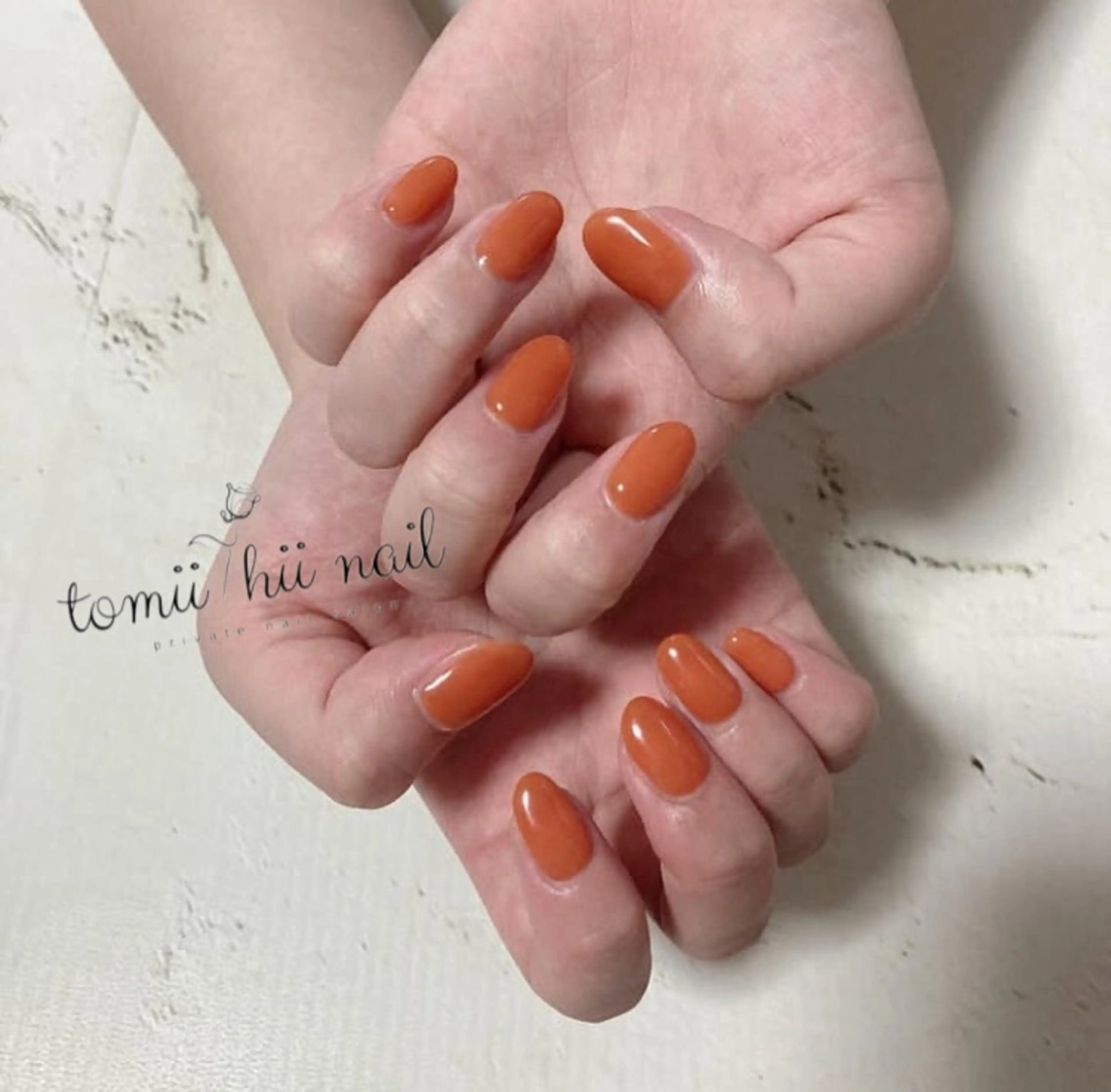 ネイル ワンカラーネイル オレンジ tomii-hii -nailのその他イメージ
