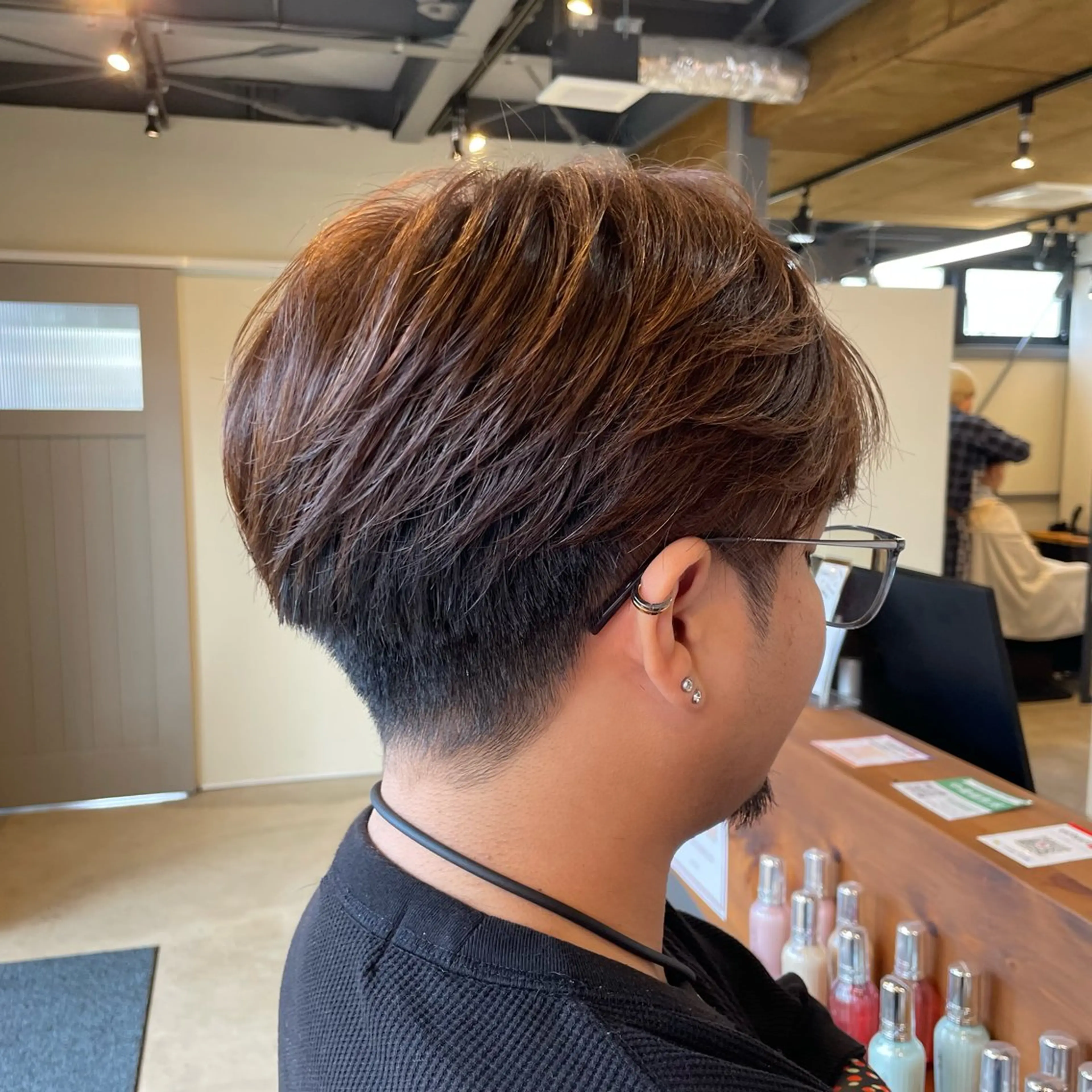 メンズ センターパート I-FLAT 暮石悠菜のヘアスタイル
