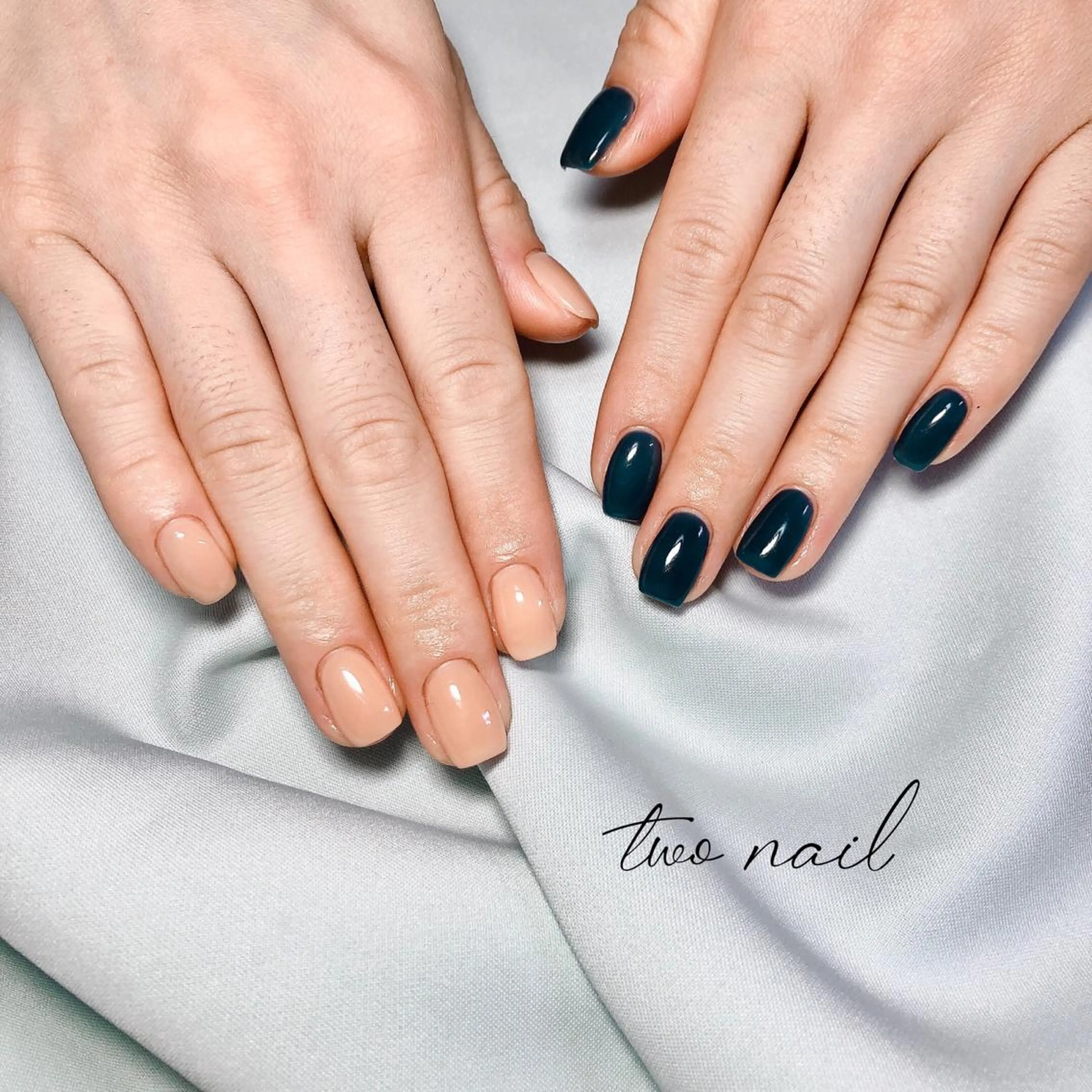 ネイル アートネイル フットネイル ハート ニュアンスネイル ホワイト ハンドネイル two nailのネイルデザイン