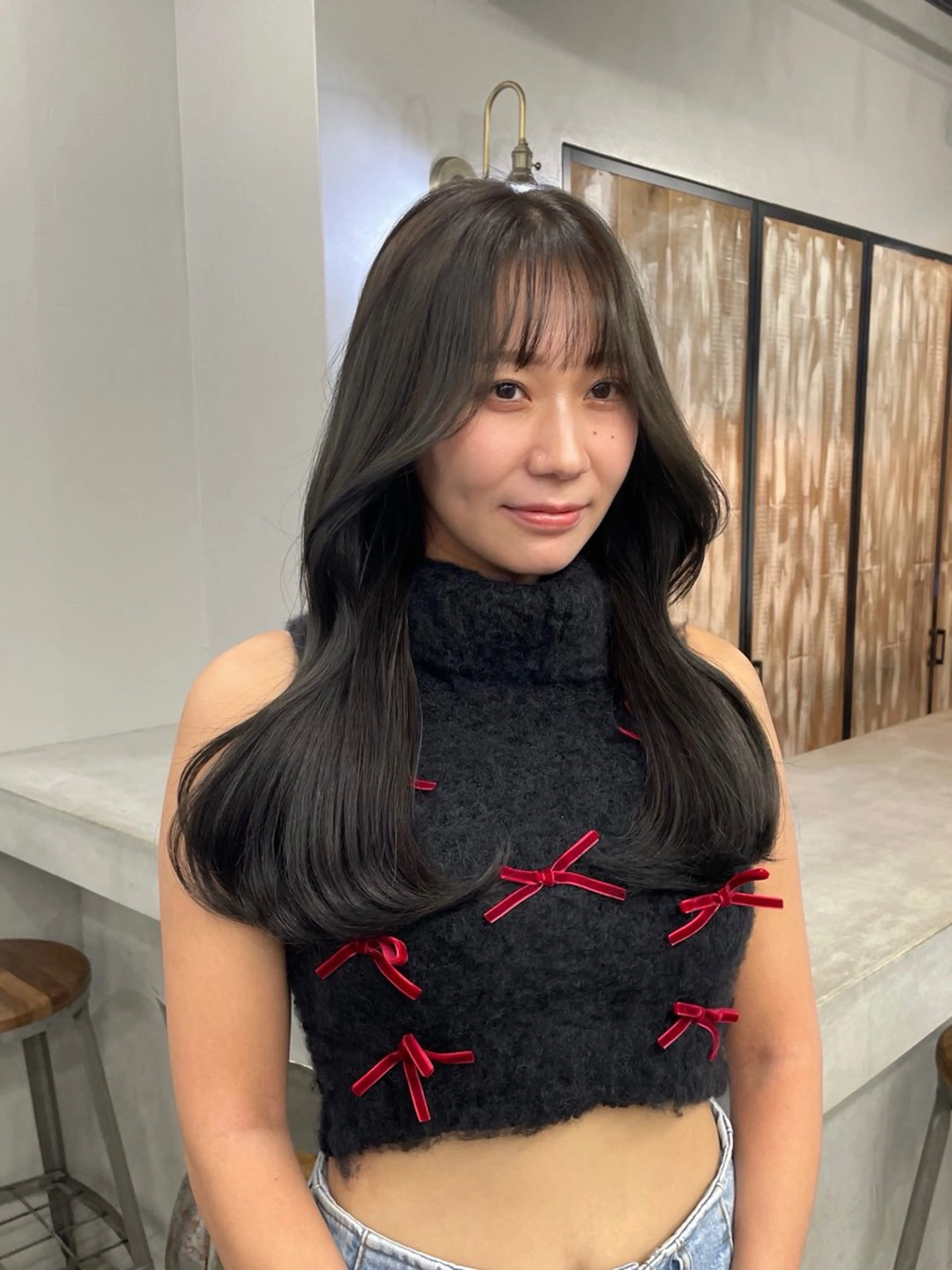 ロング カラー ヘアカラー 新宿/韓国ヘア/ 髪質改善ストレートのヘアスタイル