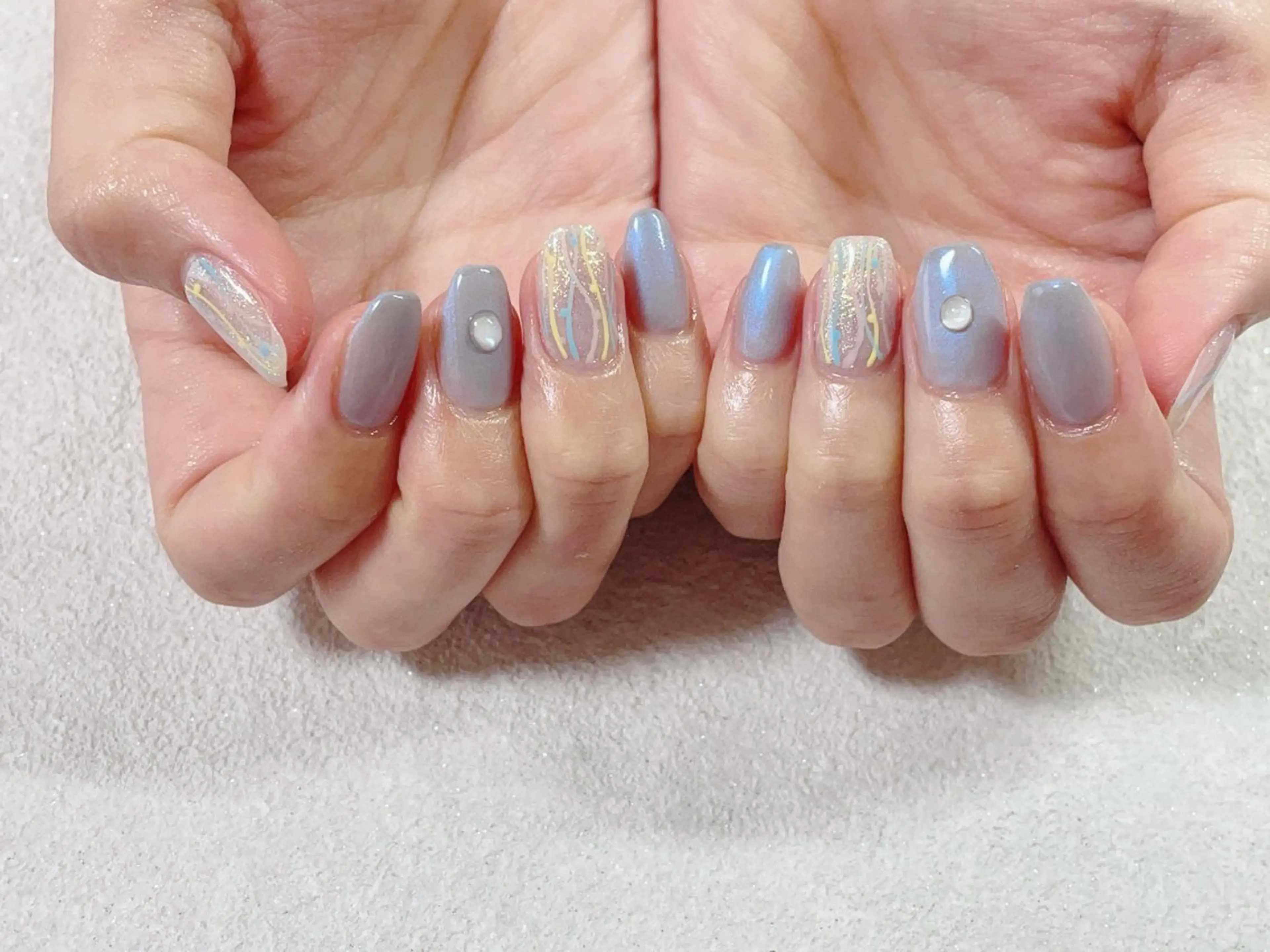 ネイル オーロラネイル フラワーネイル フットネイル フレンチネイル ジェルネイル kikinail 溝の口のネイルデザイン