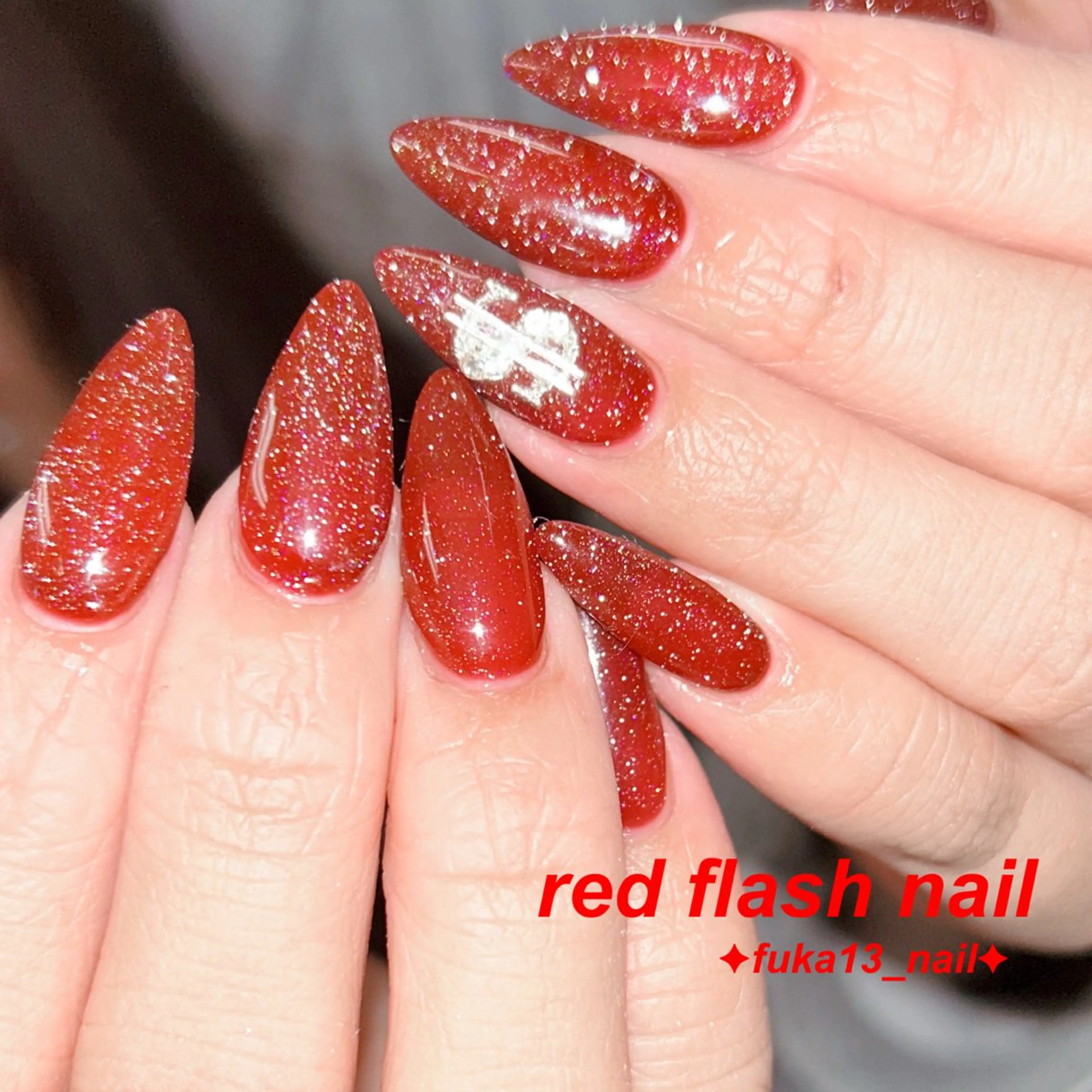 ネイル フラッシュネイル キラキラネイル 韓国ネイル ラメ(グリッター) スカルプネイル ハンドネイル Nail♡Fuka. /4月予約受付中のネイルデザイン