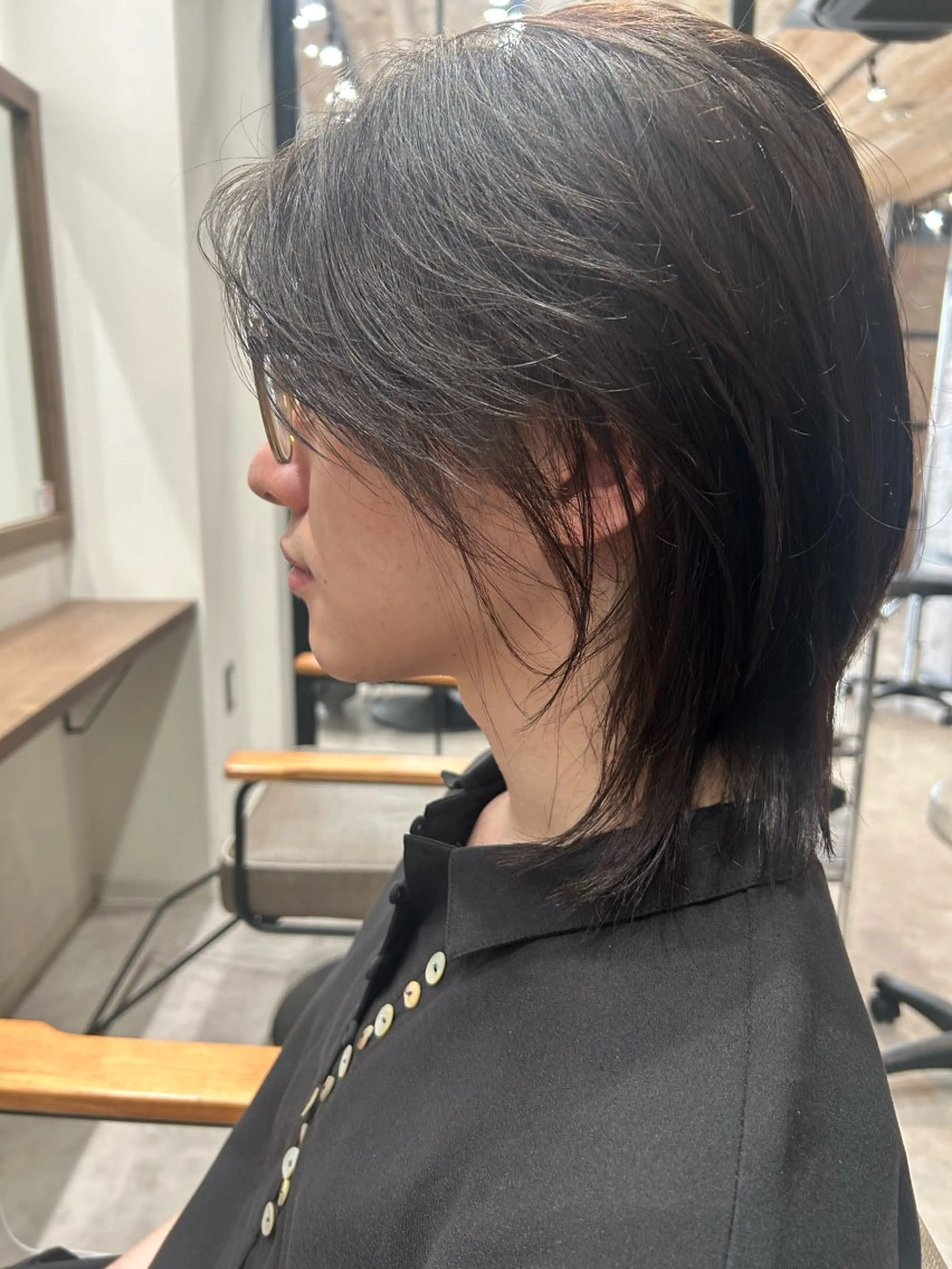 ミディアム メンズ メンズ韓国風 メンズウルフカット ボブ 韓国風ヘア ウルフカット レイヤー/韓国/ ハッシュ/高田翼のヘアスタイル