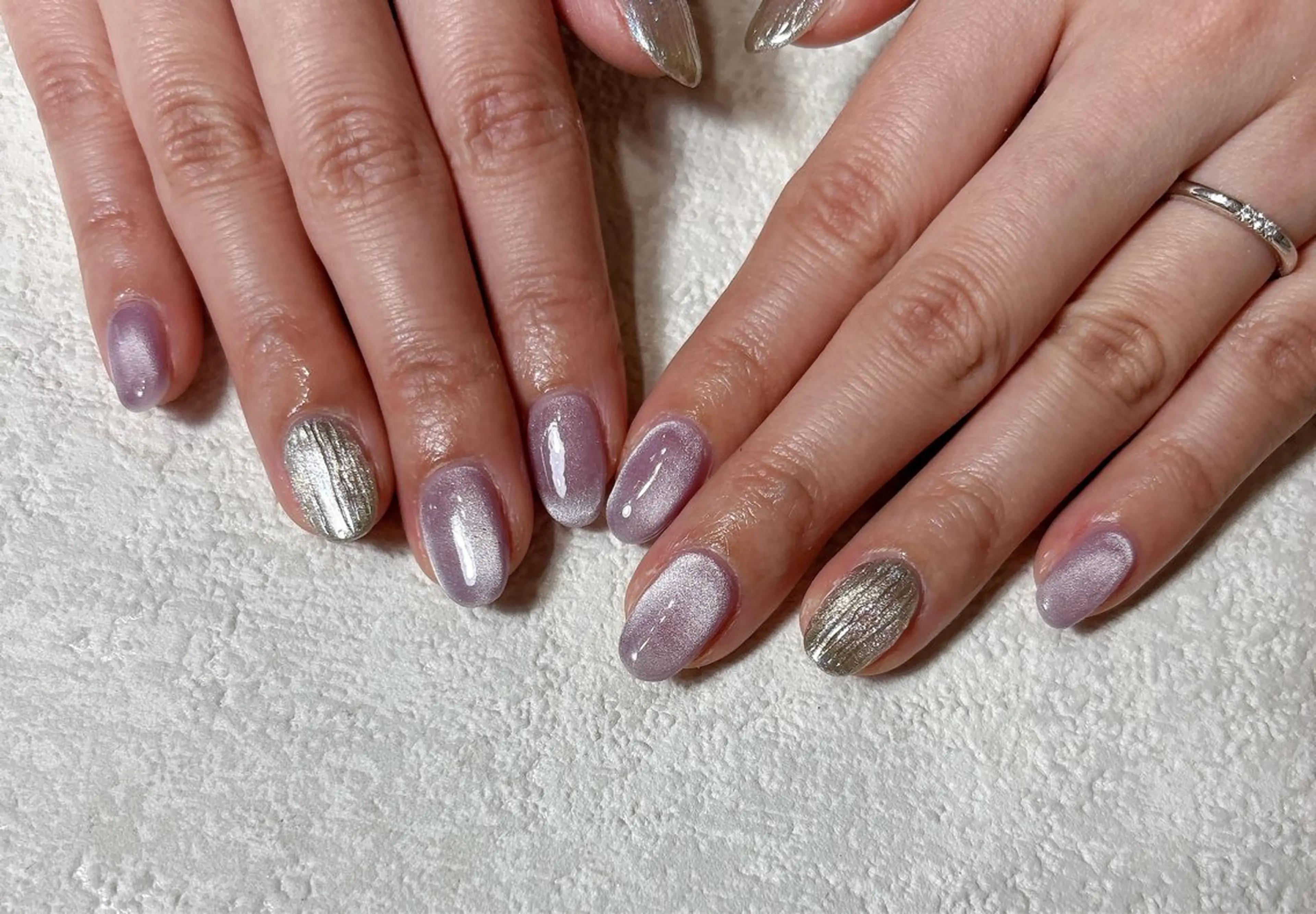 ネイル オーロラネイル フットネイル フレンチネイル ジェルネイル 韓国ネイル kikinail 溝の口のネイルデザイン