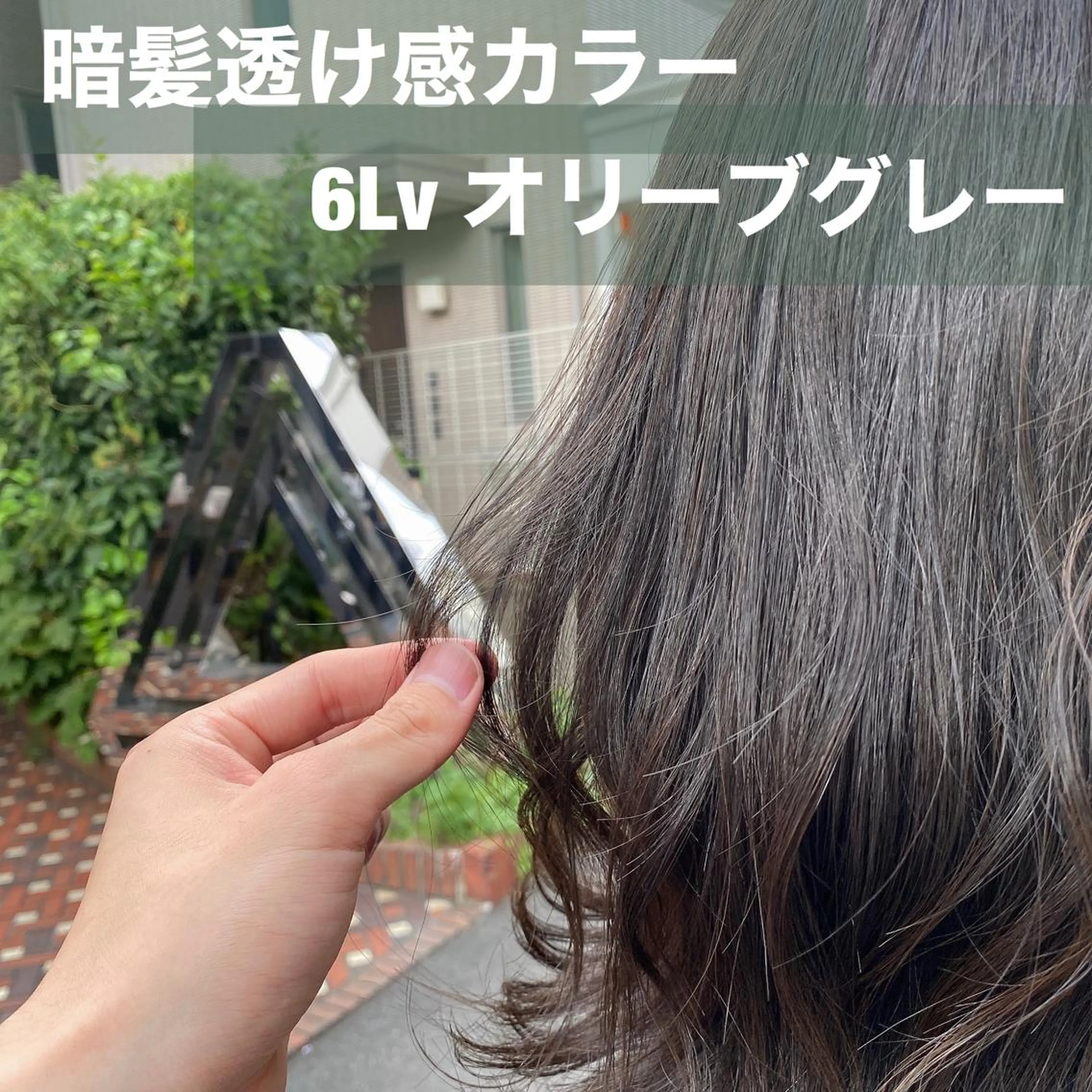 ミディアム カラー オリーブグレー カット ヘアカラー トリートメント ブリーチなし✨艶髪 カラー𓃲YAGIのヘアスタイル