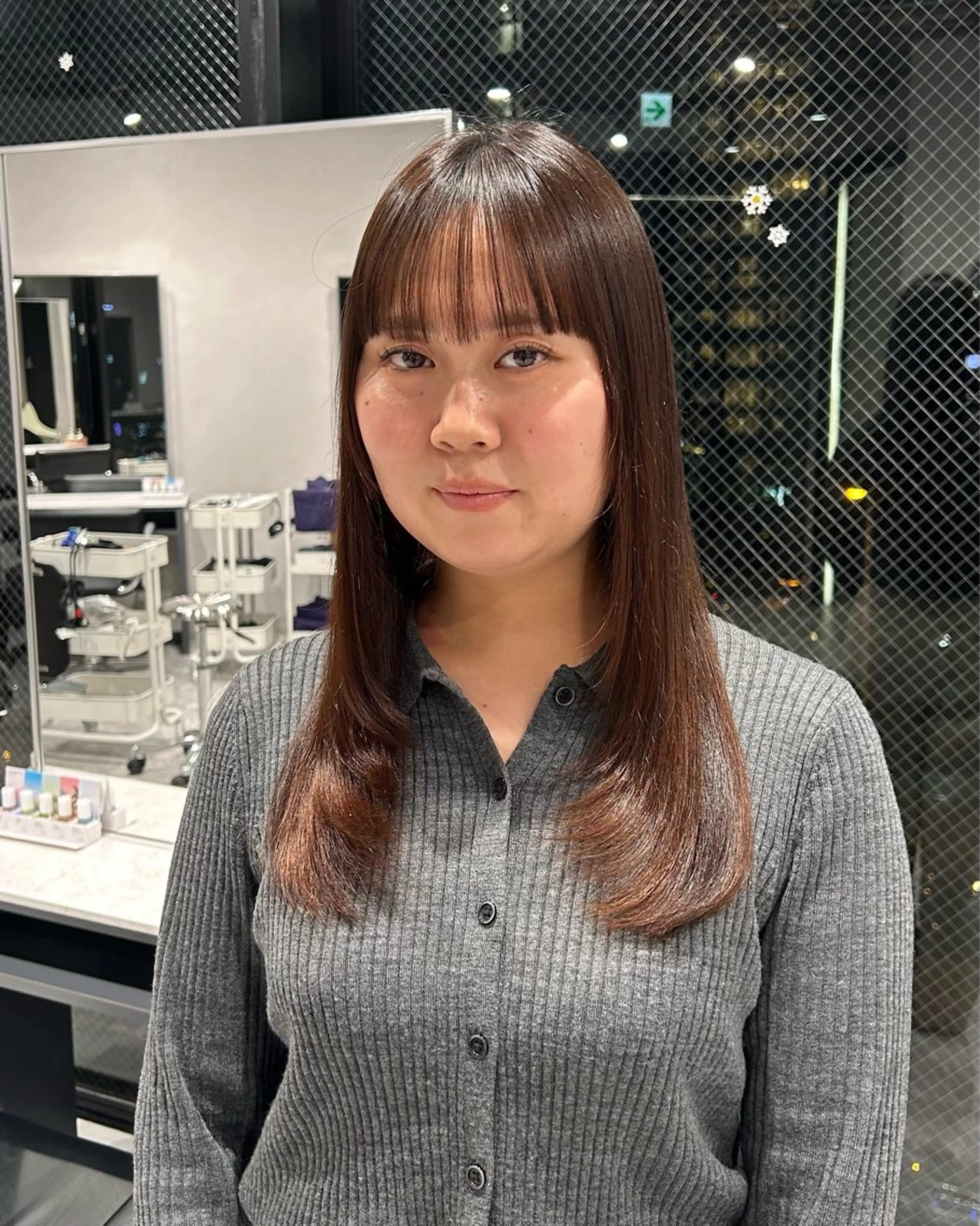 ロング レイヤーカット ワイドバング 寺川留以 /カットモデル募集中のヘアスタイル