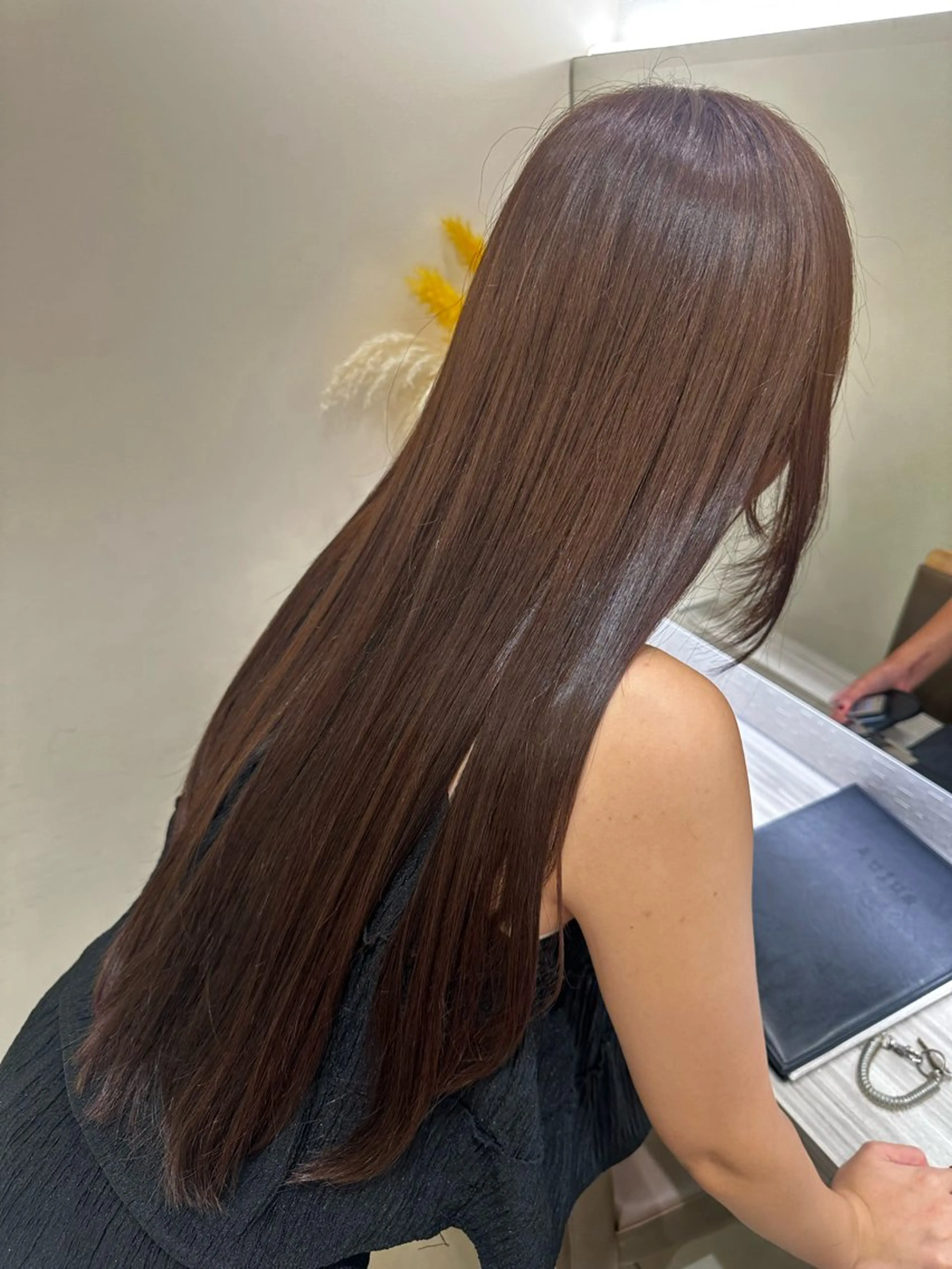 ロング カラー ヘアアレンジ タイトボブ個性派カラ ーAKANEのヘアスタイル