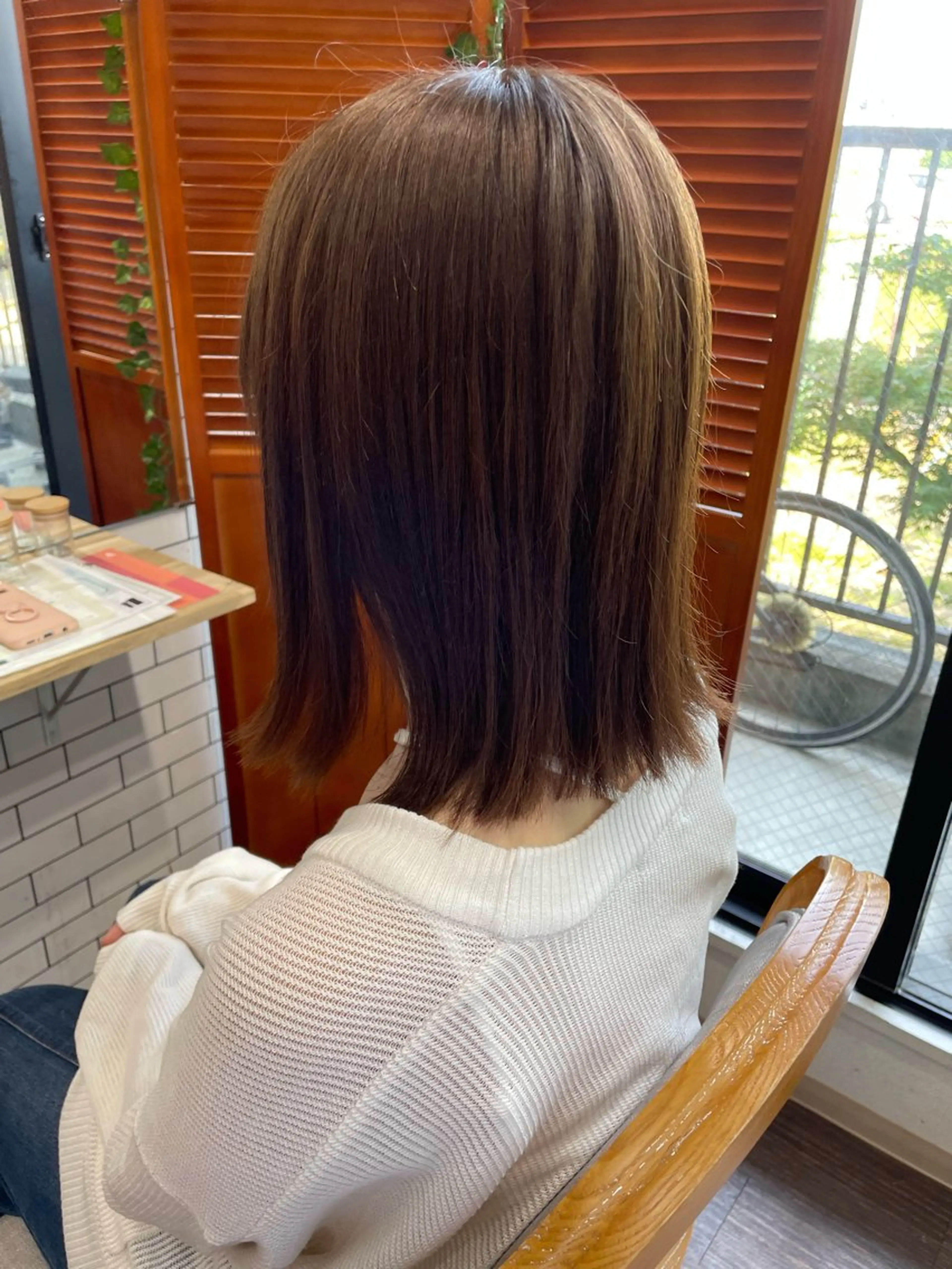 ミディアム カット トリートメント 髪質改善カラー💛 NANOHAのヘアスタイル