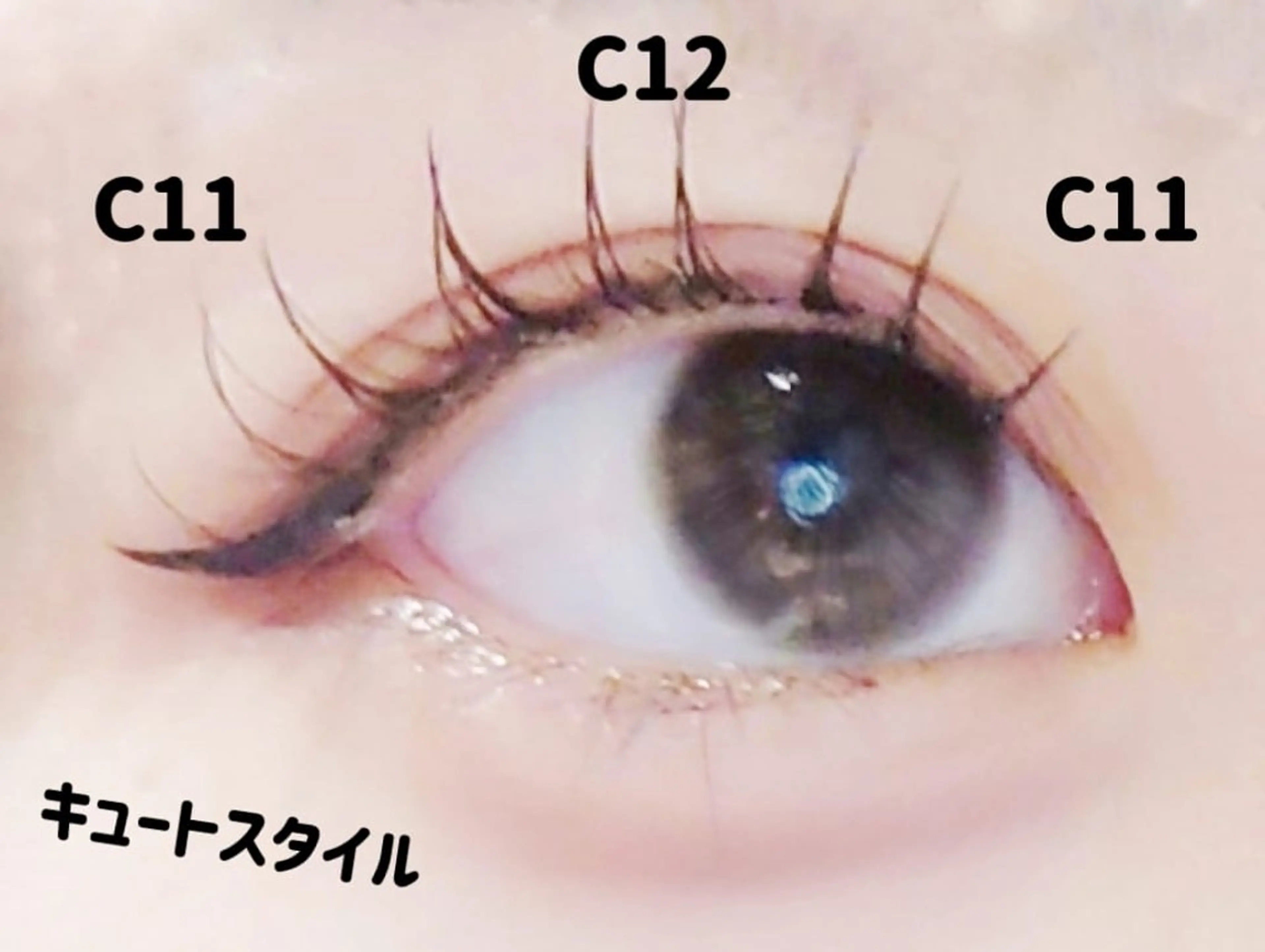 マツエク・マツパ フラットラッシュ PLATINUM DOLL yunaのマツエク・マツパデザイン