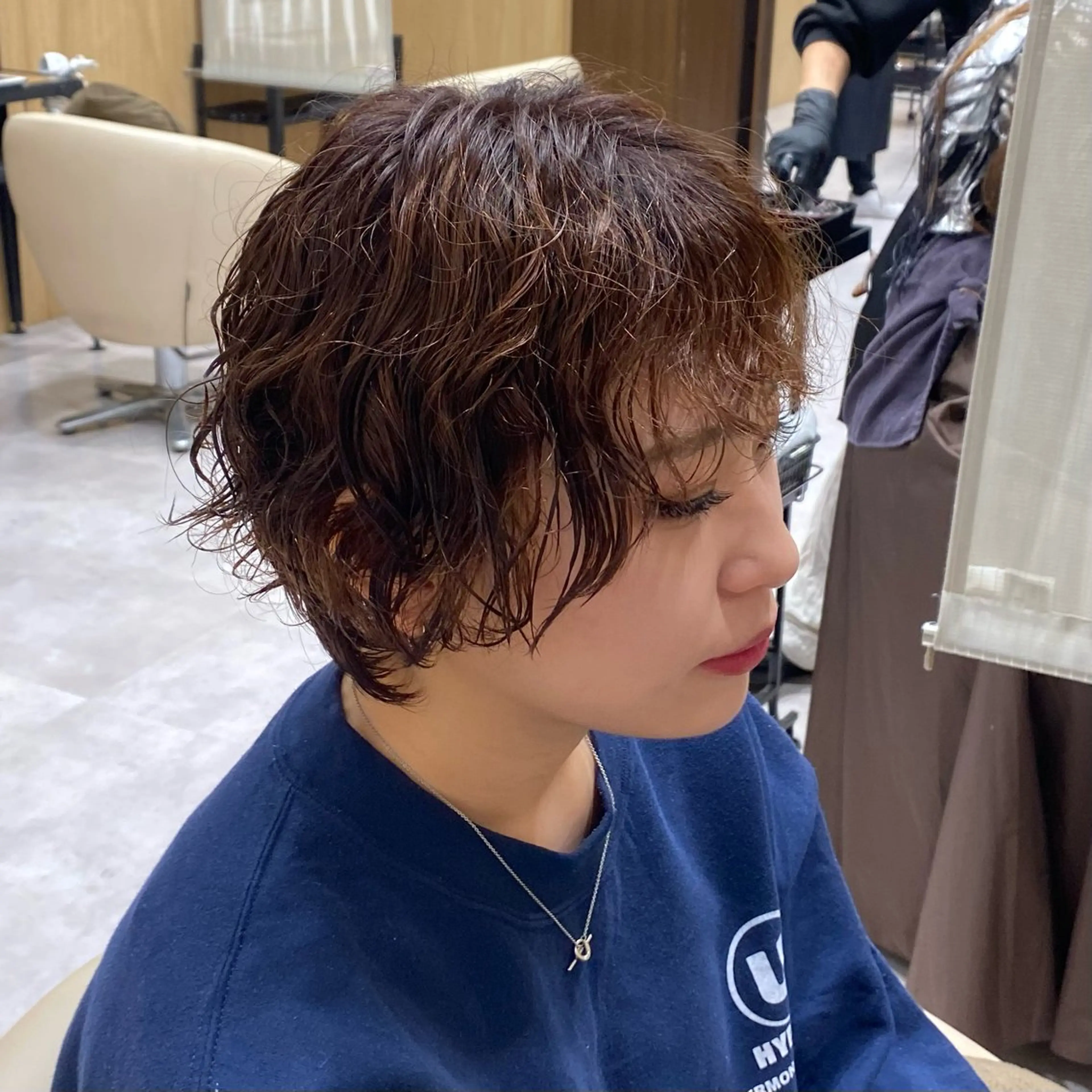 【レディースカット＋パーマ🌀】#レディースカット#レディースパーマ#韓国ヘア#ゆるふわパーマの写真