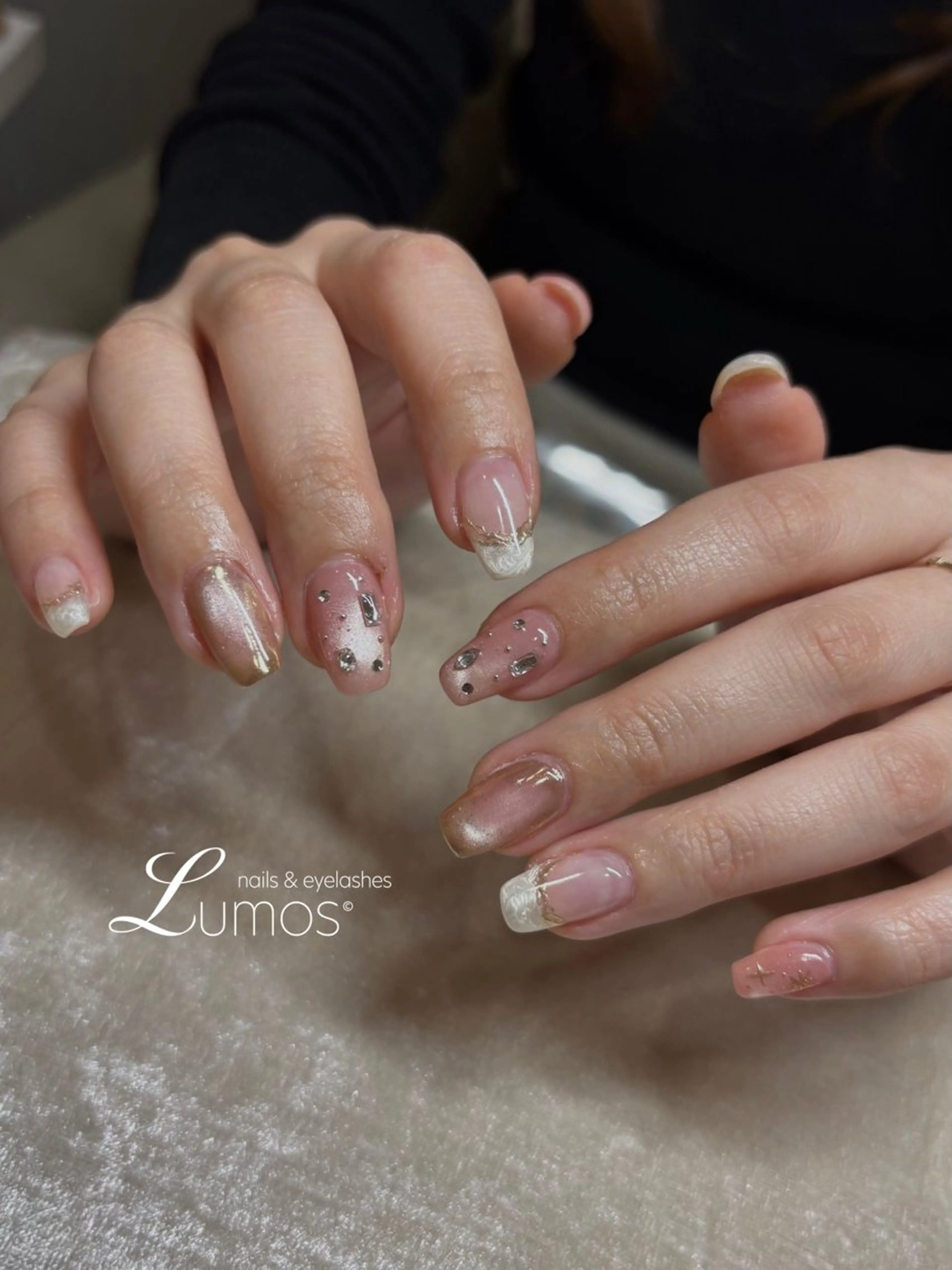 ネイル アートネイル カジュアル Lumos  nails&eyelashes 桜川所属・Lumos Rikaのネイルデザイン
