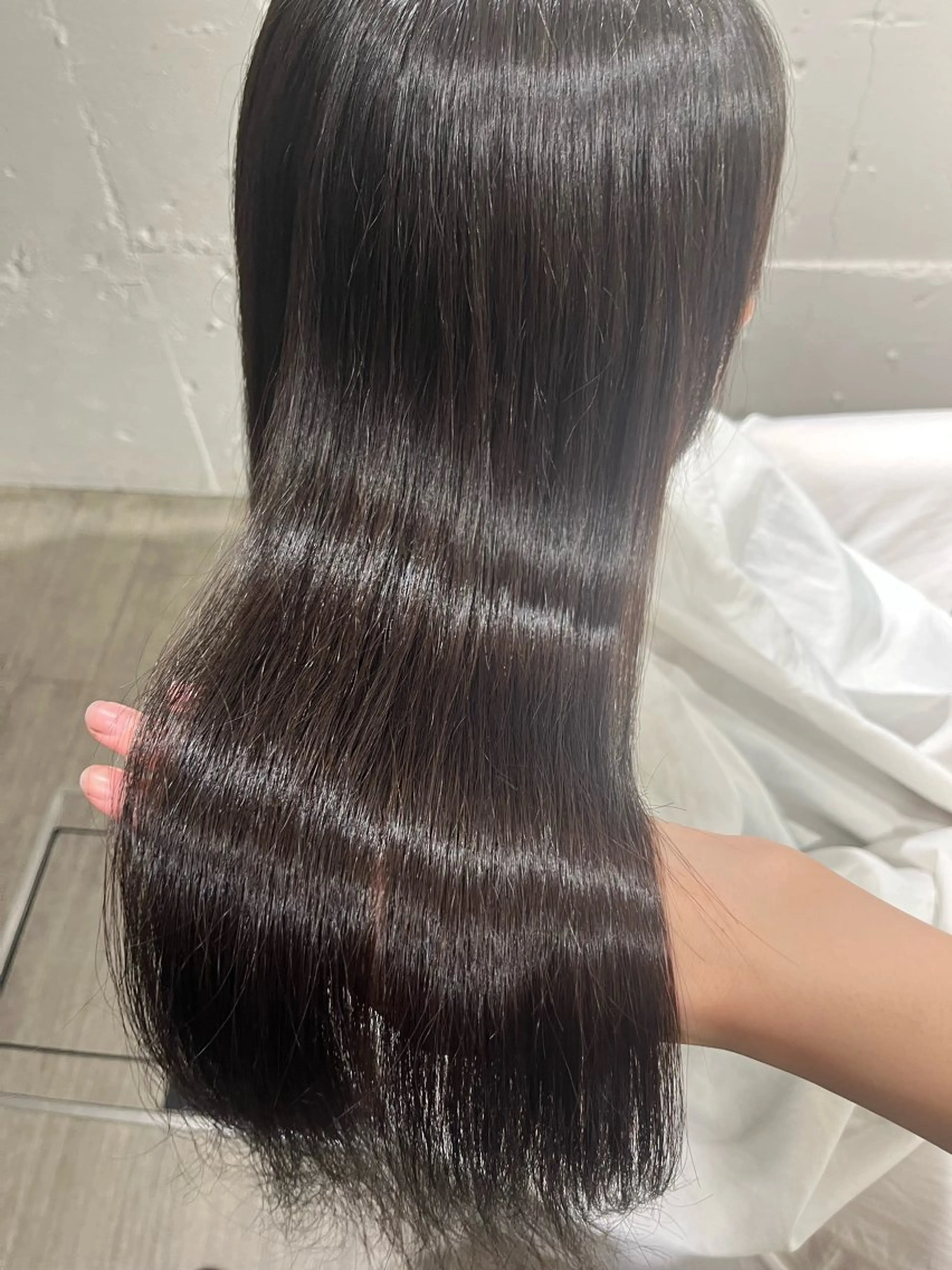 ロング 韓国風ヘア 縮毛矯正 梅田酸性縮毛矯正/ 韓国ヘア/ユナ🩰のヘアスタイル