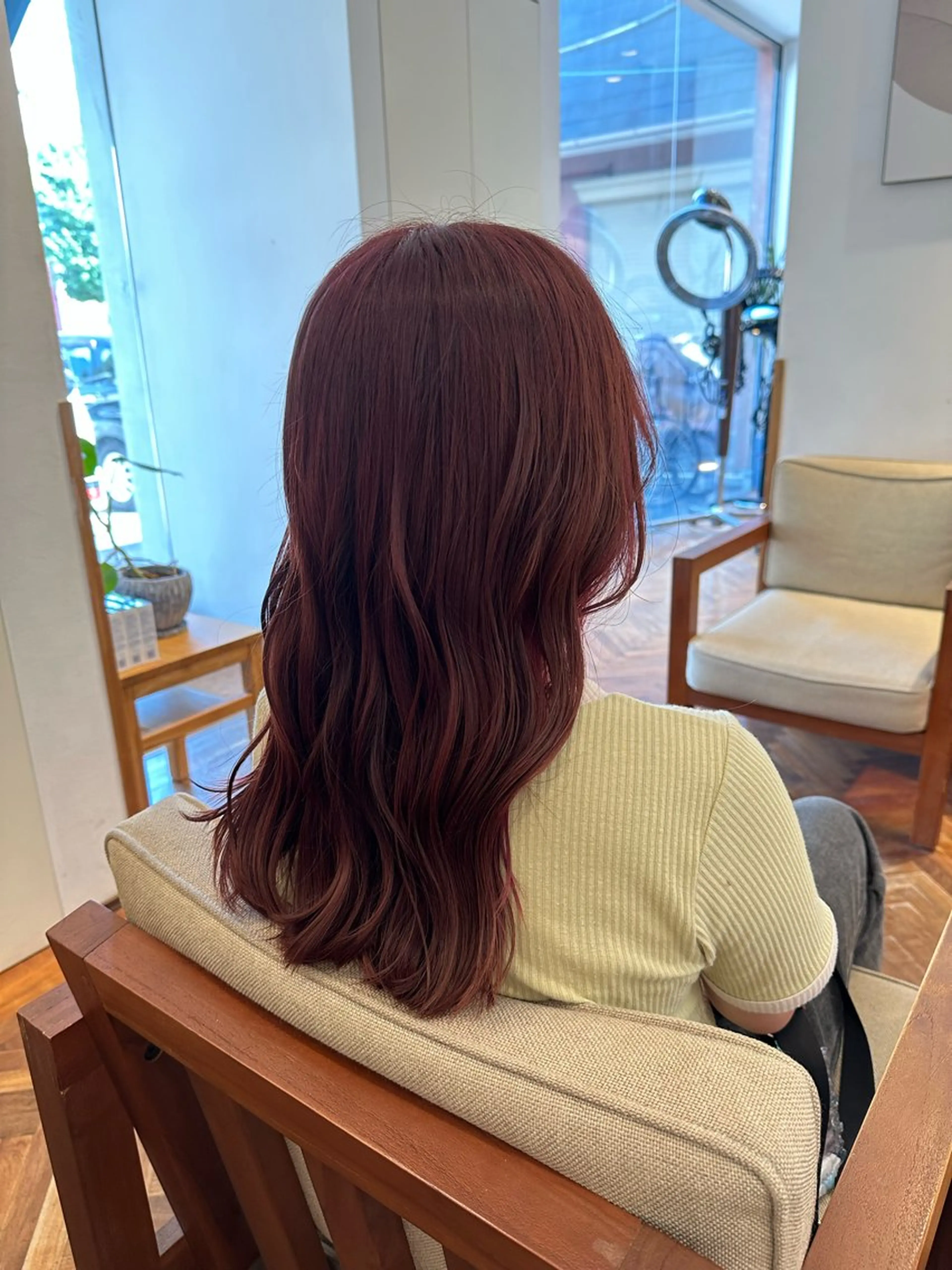 ロング カラー ブラウンカラー レッドカラー レッドブラウン 鈴木 優斗のヘアスタイル