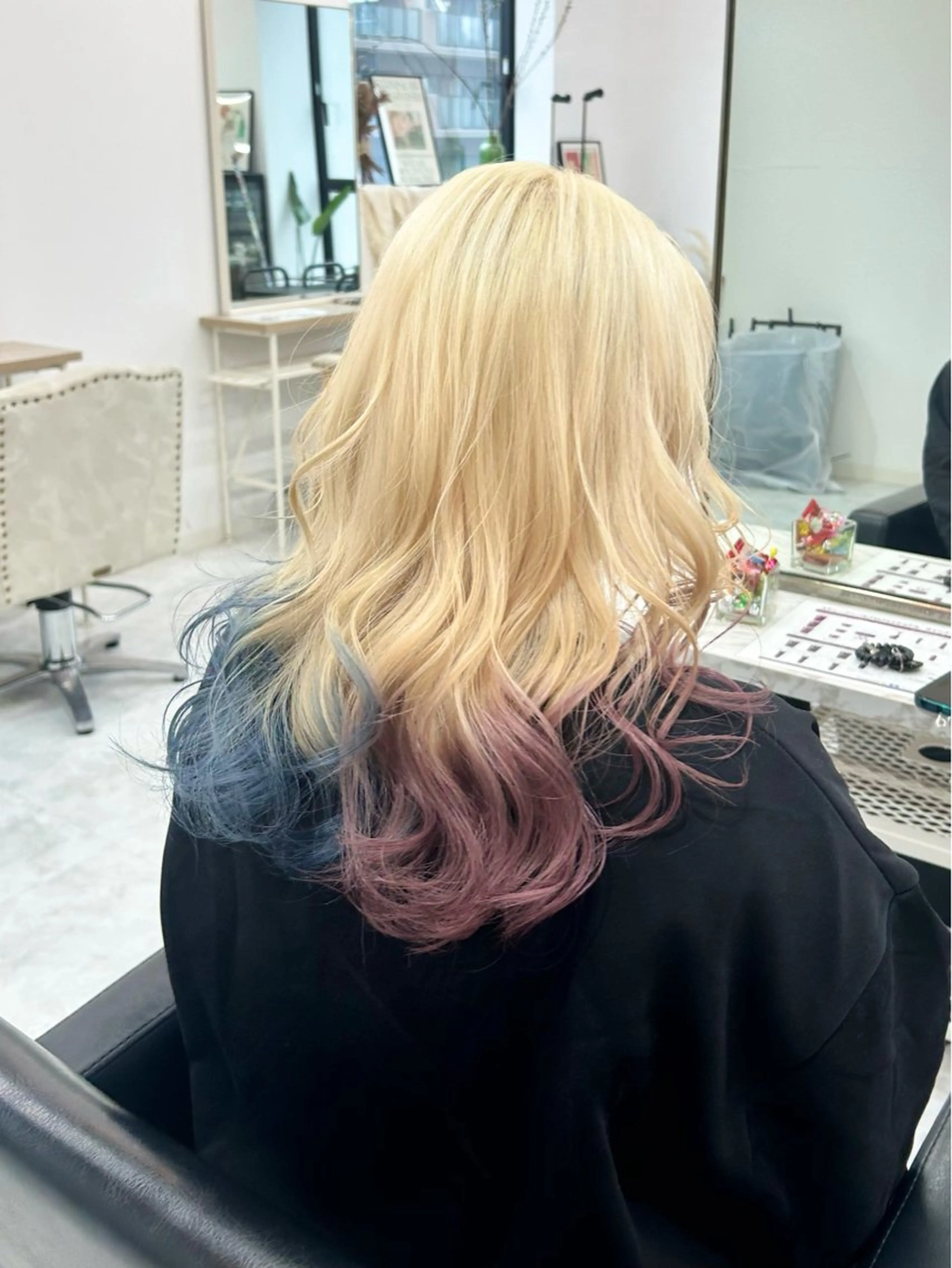 セミロング カラー 🥀YUIHA🥀 テザインカラー♥のヘアスタイル