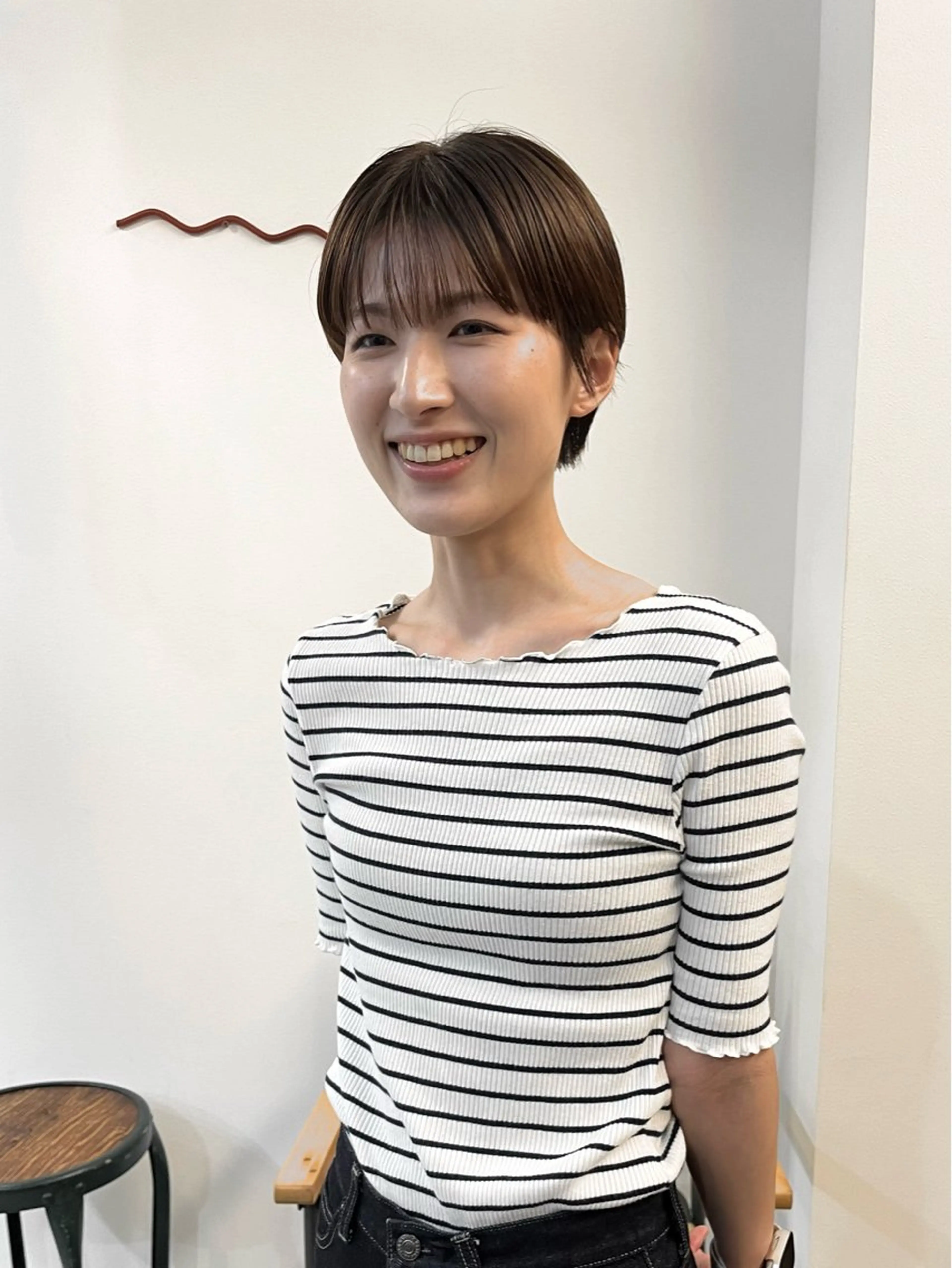 ショート ショートヘア 小山夕稀/ニュアンス パーマ/新城のヘアスタイル