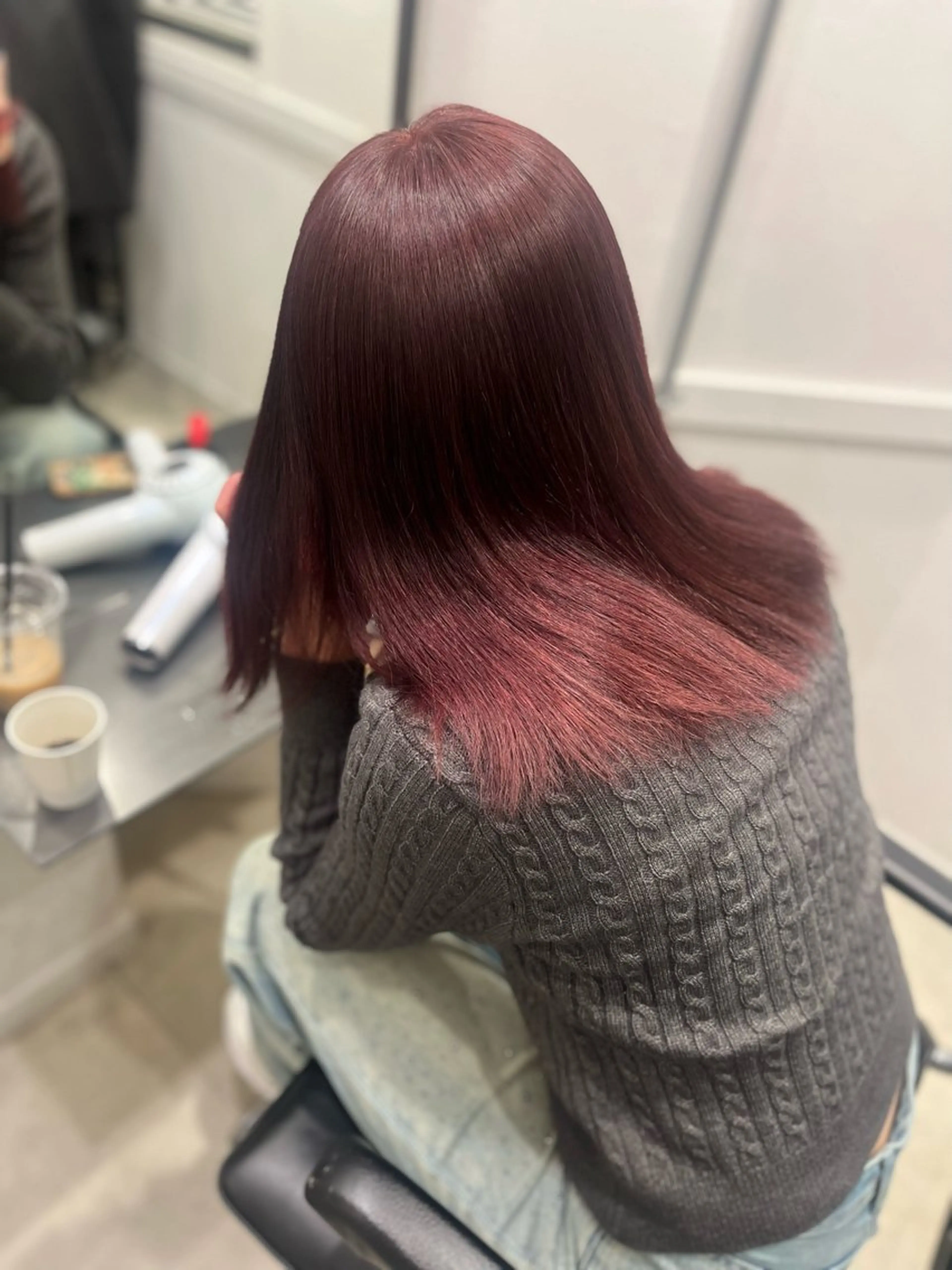 セミロング カラー ブリーチ 透明感カラー ブリーチなしカラー 髪質改善 トリートメント 【ただの天才 🎨】のヘアスタイル