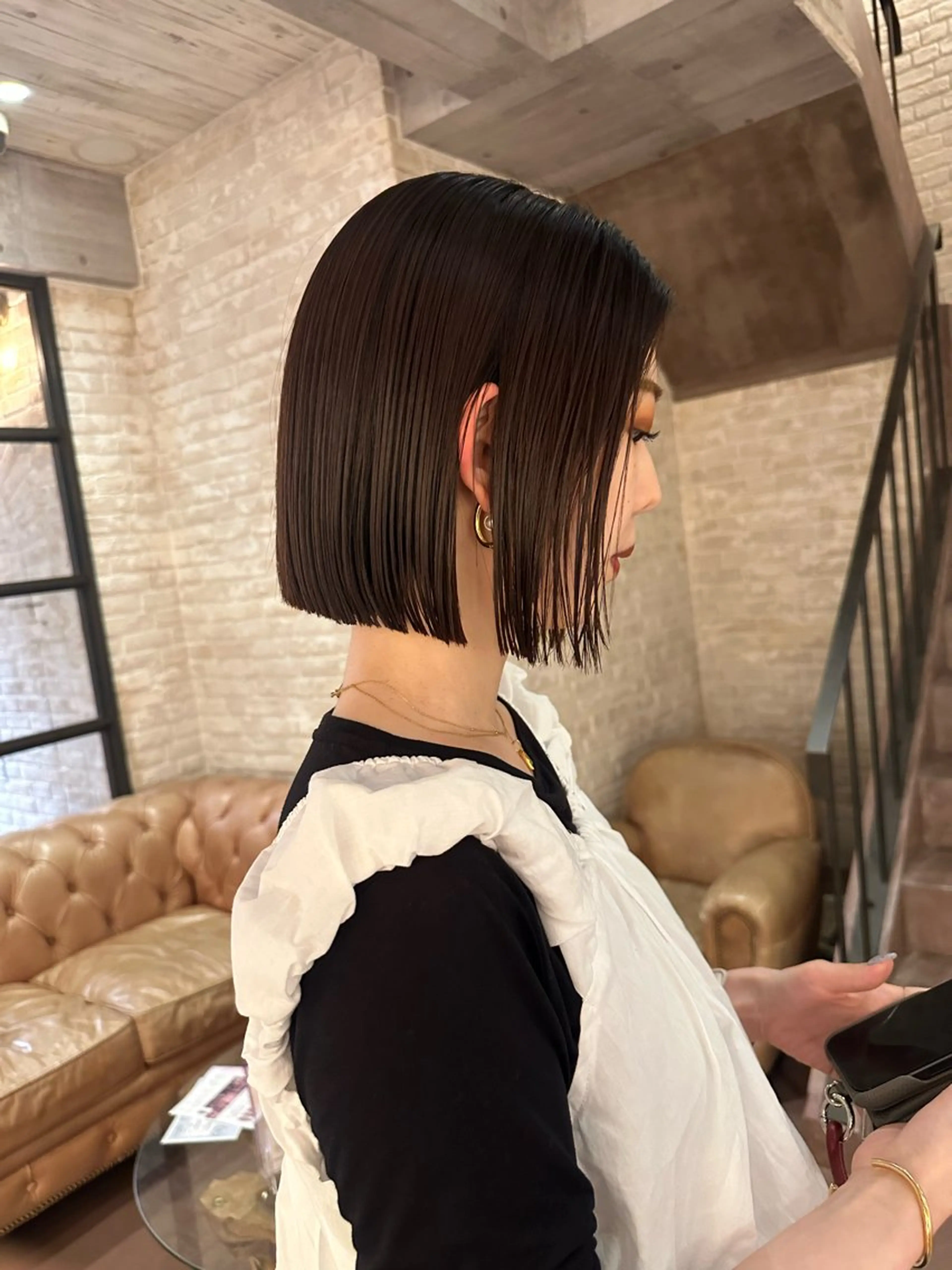 ボブカット＋美髪縮毛矯正＋髪質改善カシミアトリートメントの写真
