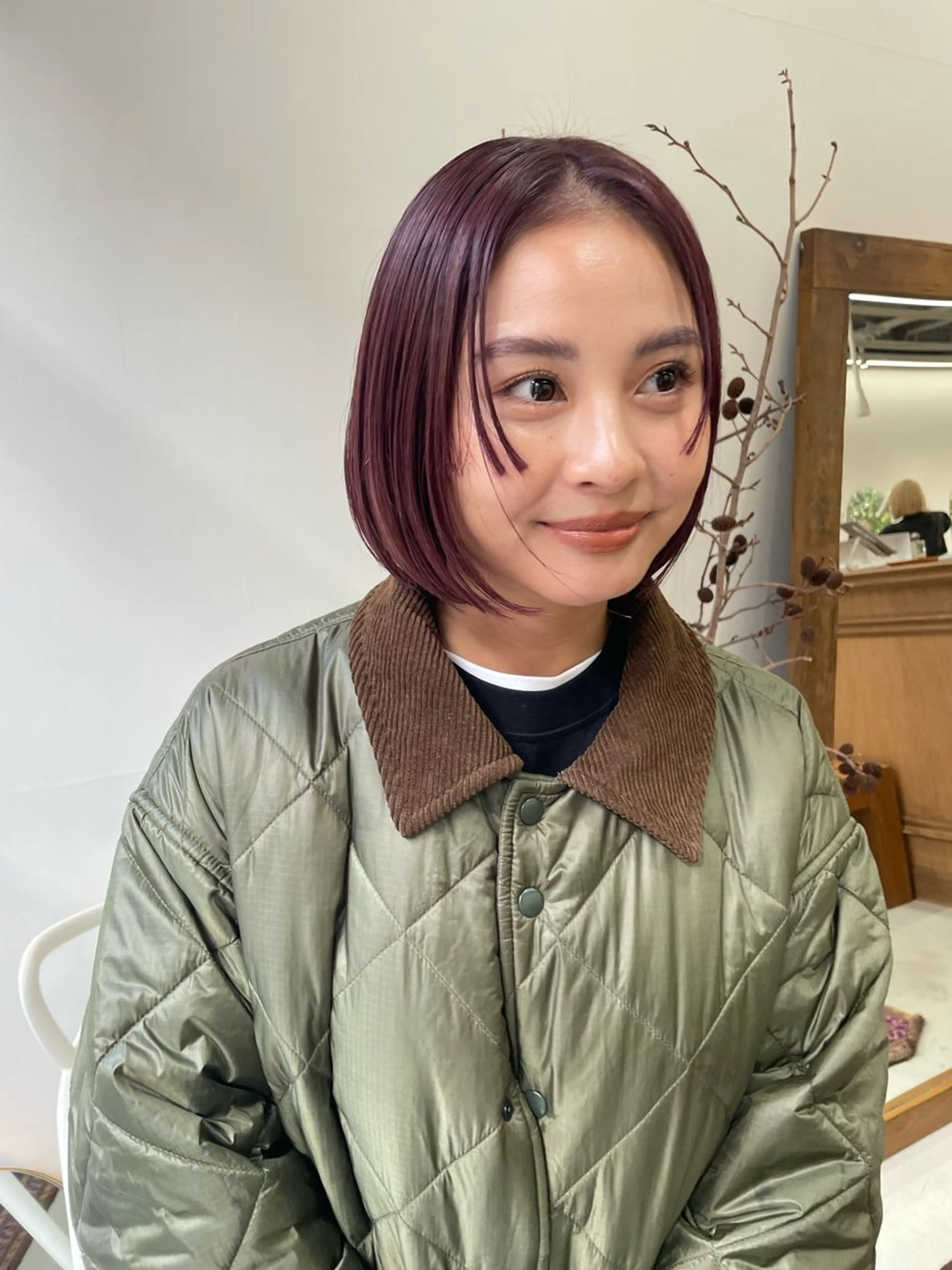 ミディアム カラー パーマ ヘアアレンジ メンズ ピンクカラー カット ヘアカラー トリートメント tatsumi/ボブ ウルフ/レイヤーのヘアスタイル