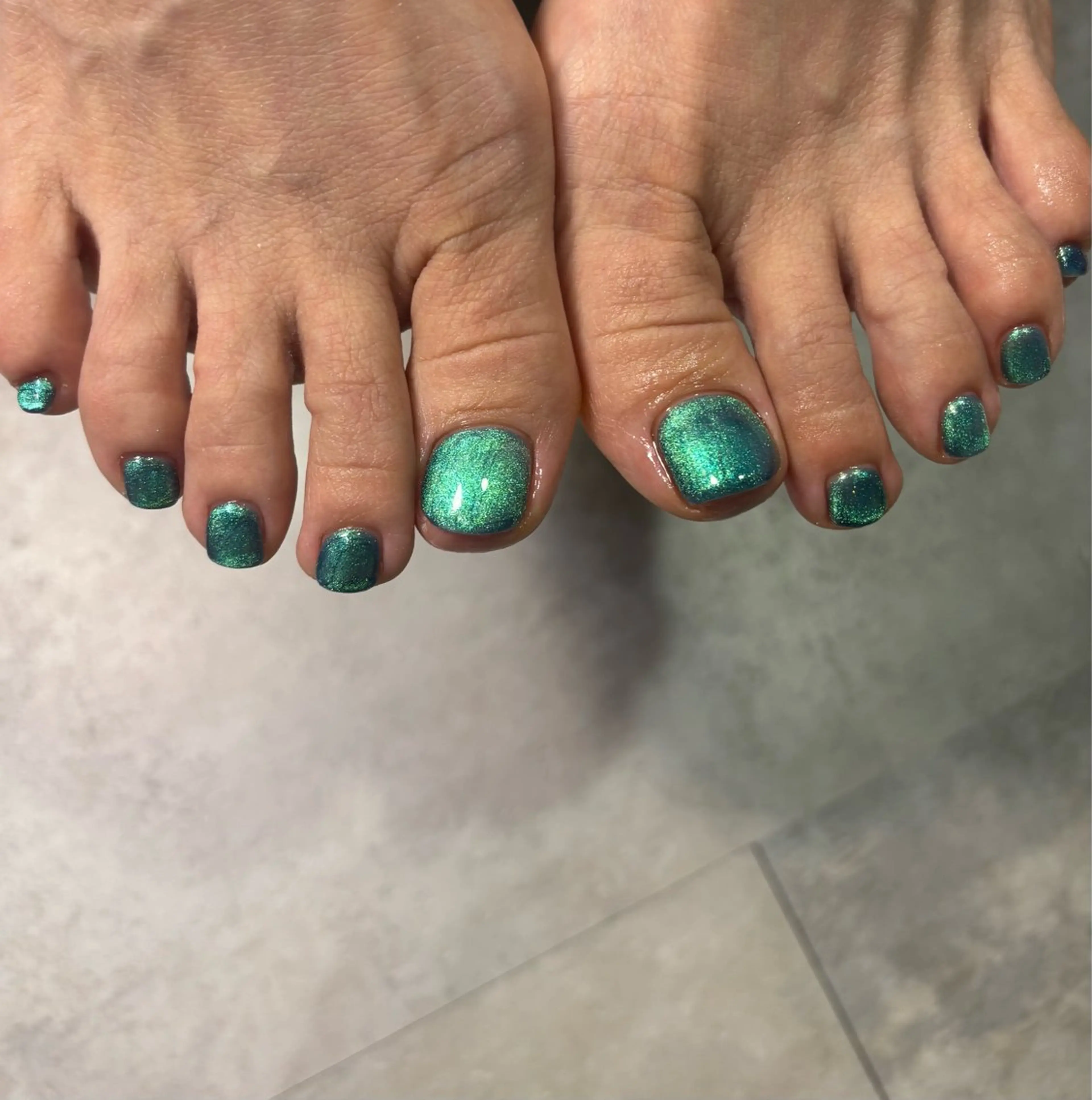 ネイル ブルー グリーン ハンドネイル 大東市ネイルサロン 【KYURA】ｷｭﾗのネイルデザイン