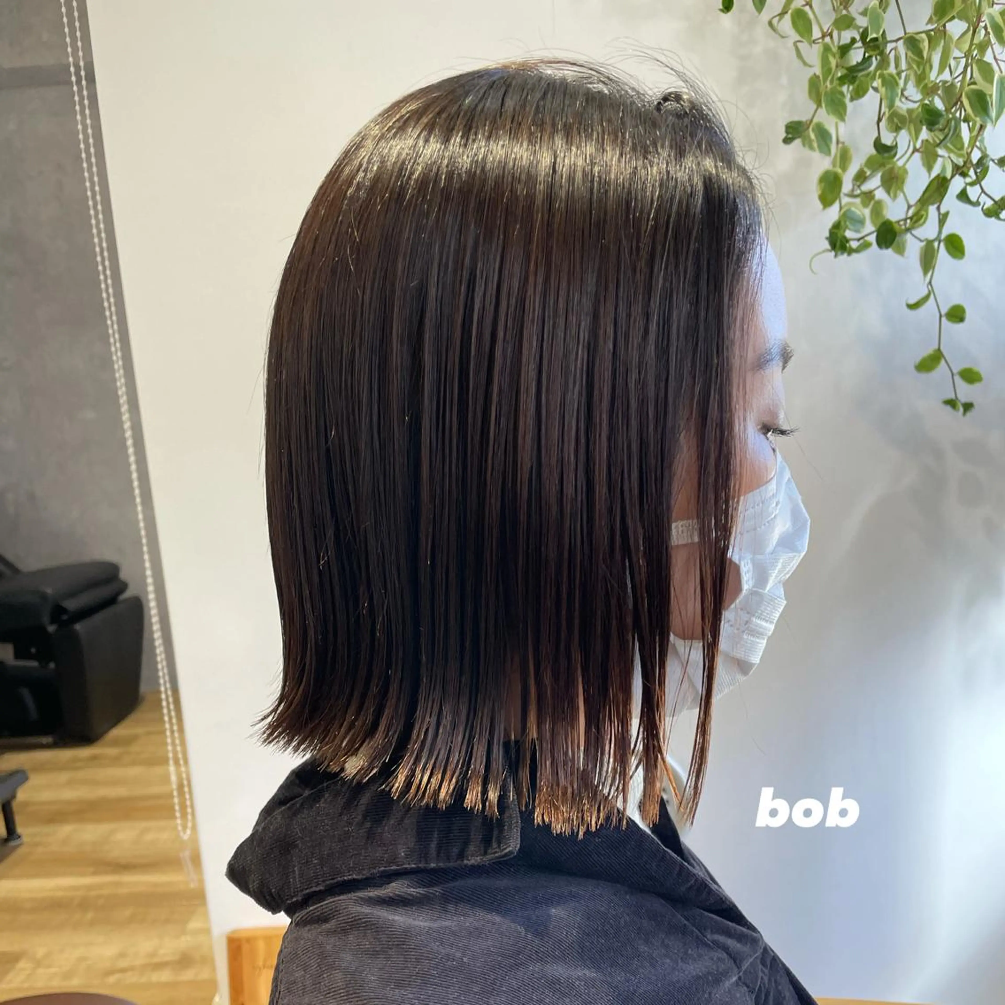 ミディアム カラー パーマ ヘアアレンジ 切りっぱなしボブ ボブ カット ヘアカラー トリートメント 🌿AMANE🌿 sakiのヘアスタイル