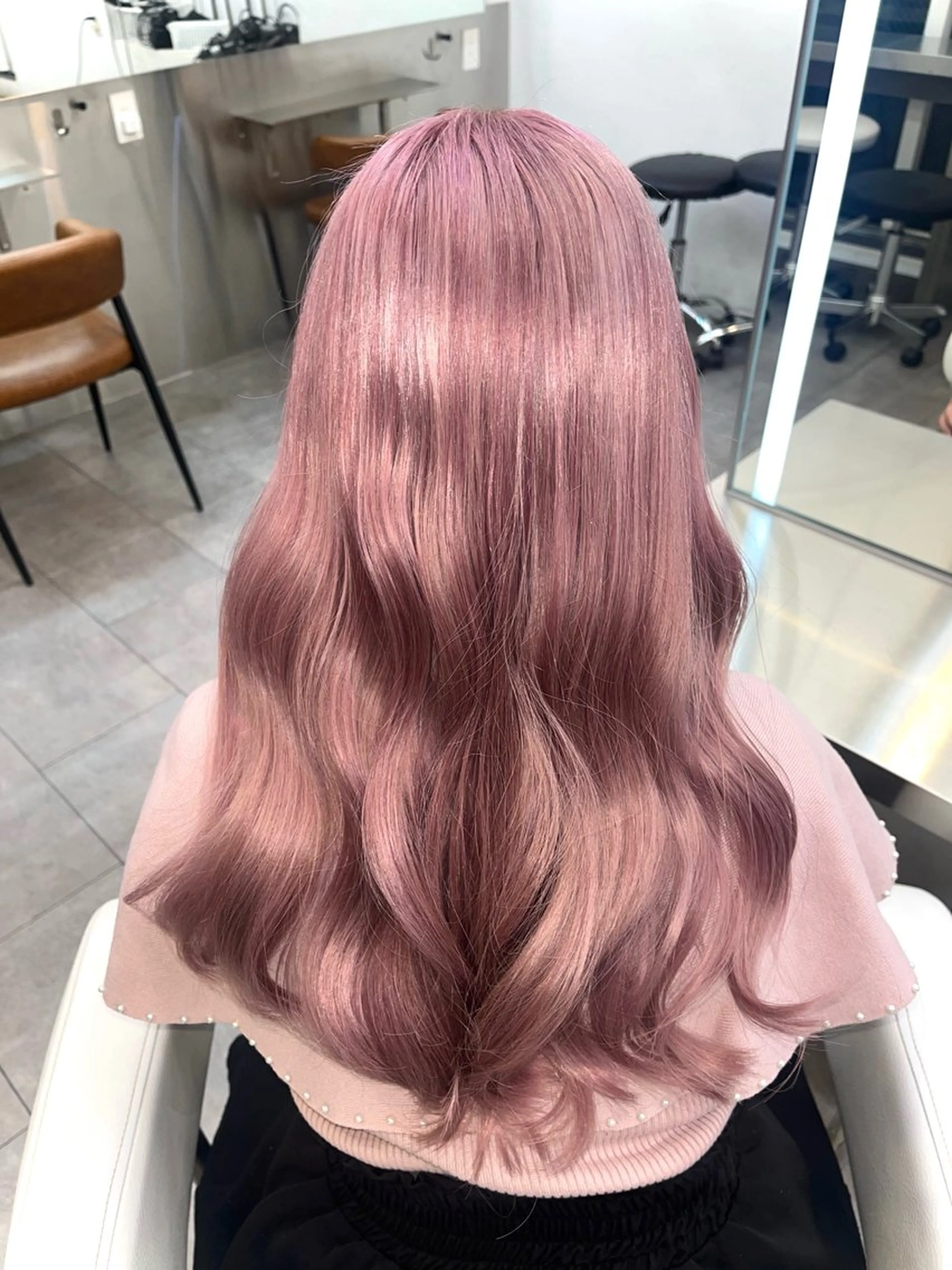 ロング カラー ヘアアレンジ ヘアカラー 柏木 理那のヘアスタイル