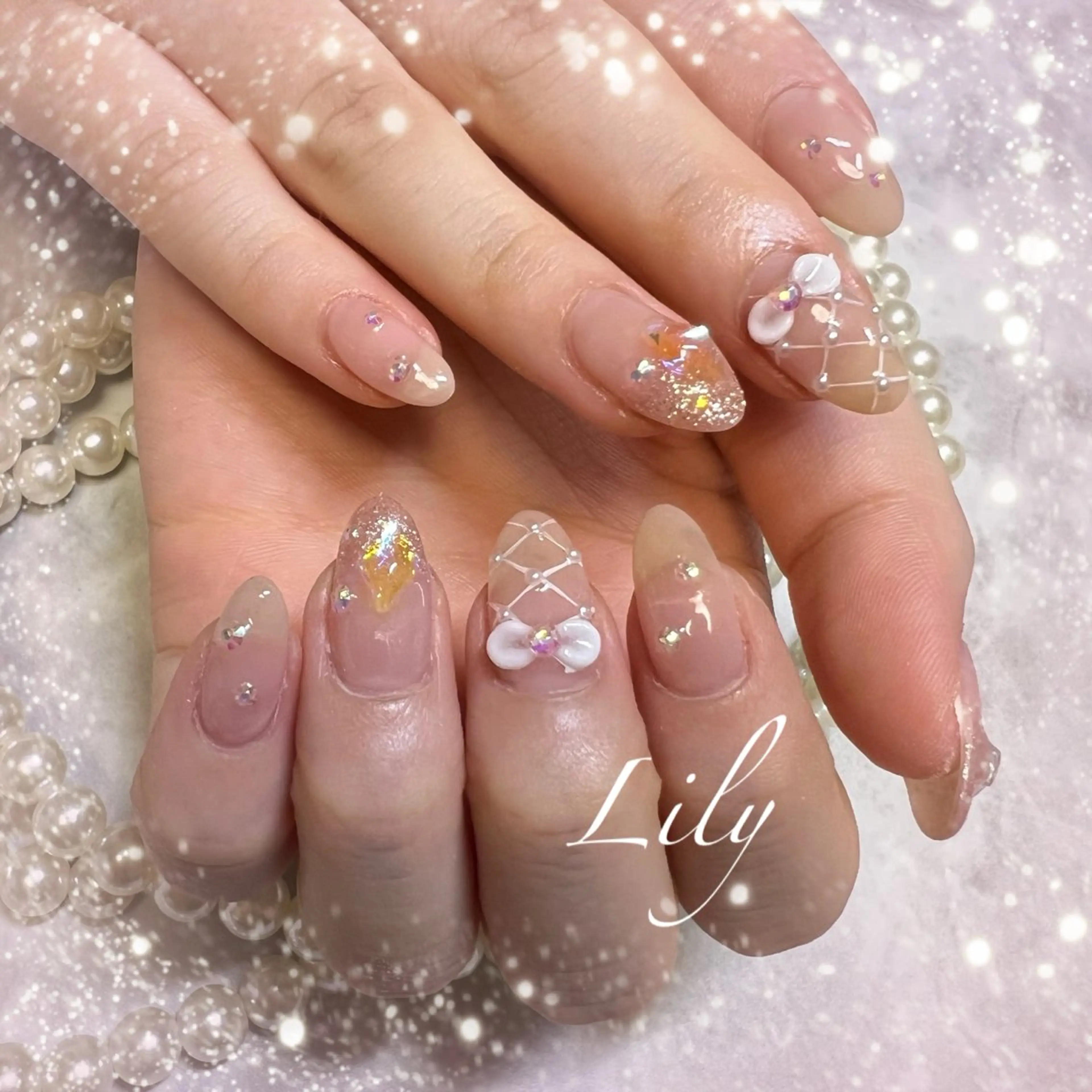 ネイル ワンホンネイル ハンドネイル Lily*nail 🌻Mii🌻のネイルデザイン