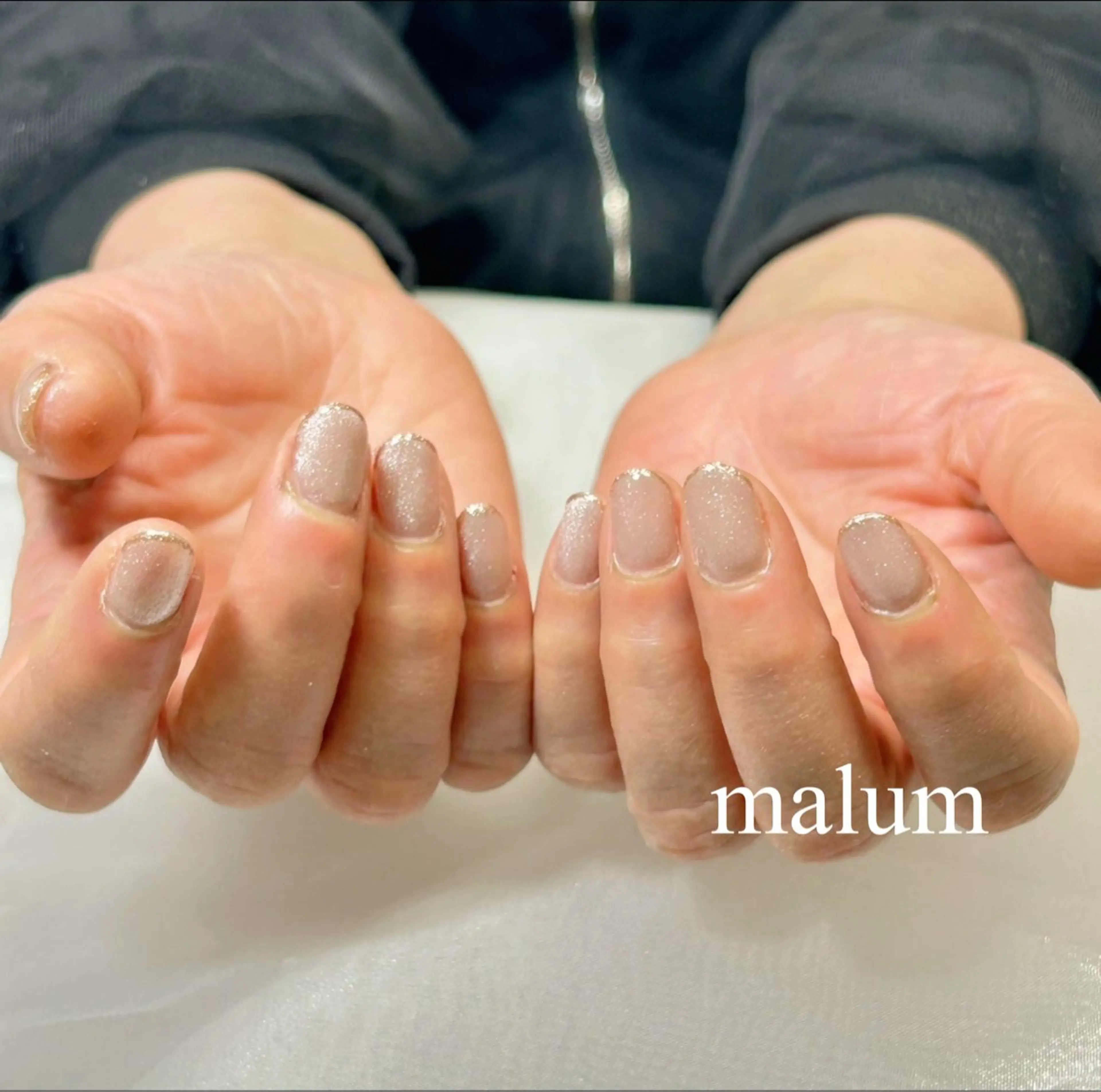 ネイル フレンチネイル マグネットネイル ハンドネイル malum nailのネイルデザイン