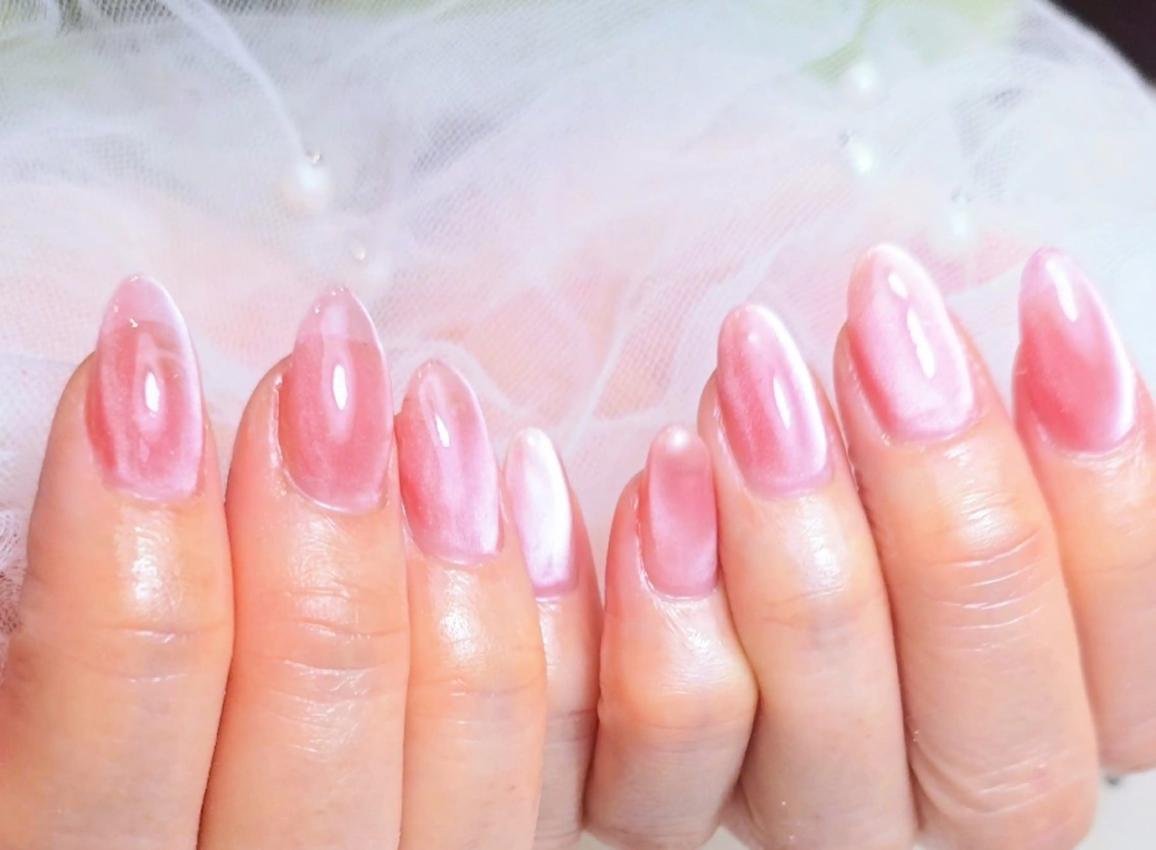 ネイル マグネットネイル ピンク Nail salon LABONのネイルデザイン