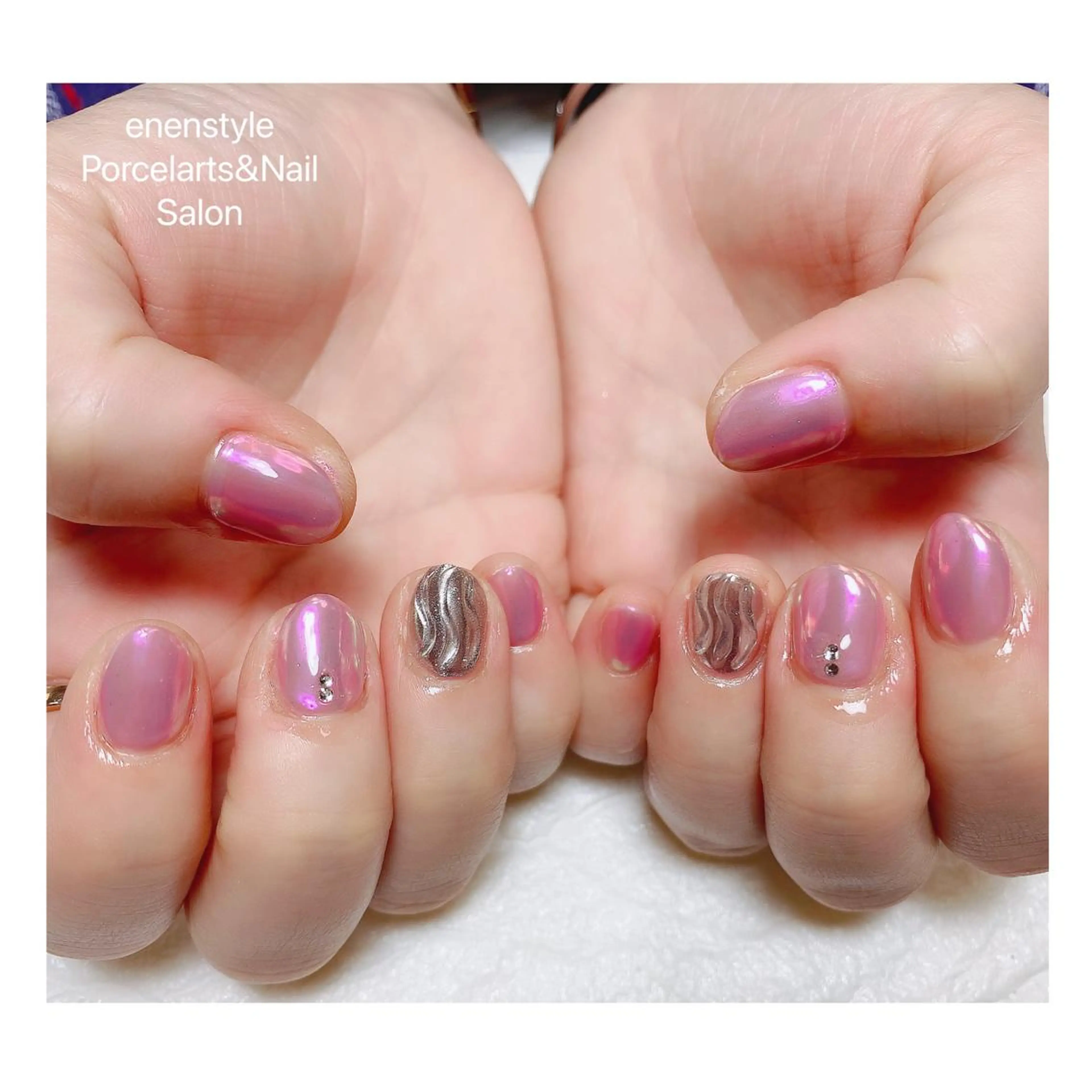 ショート ネイル ハンドネイル 👑enen style👑のネイルデザイン