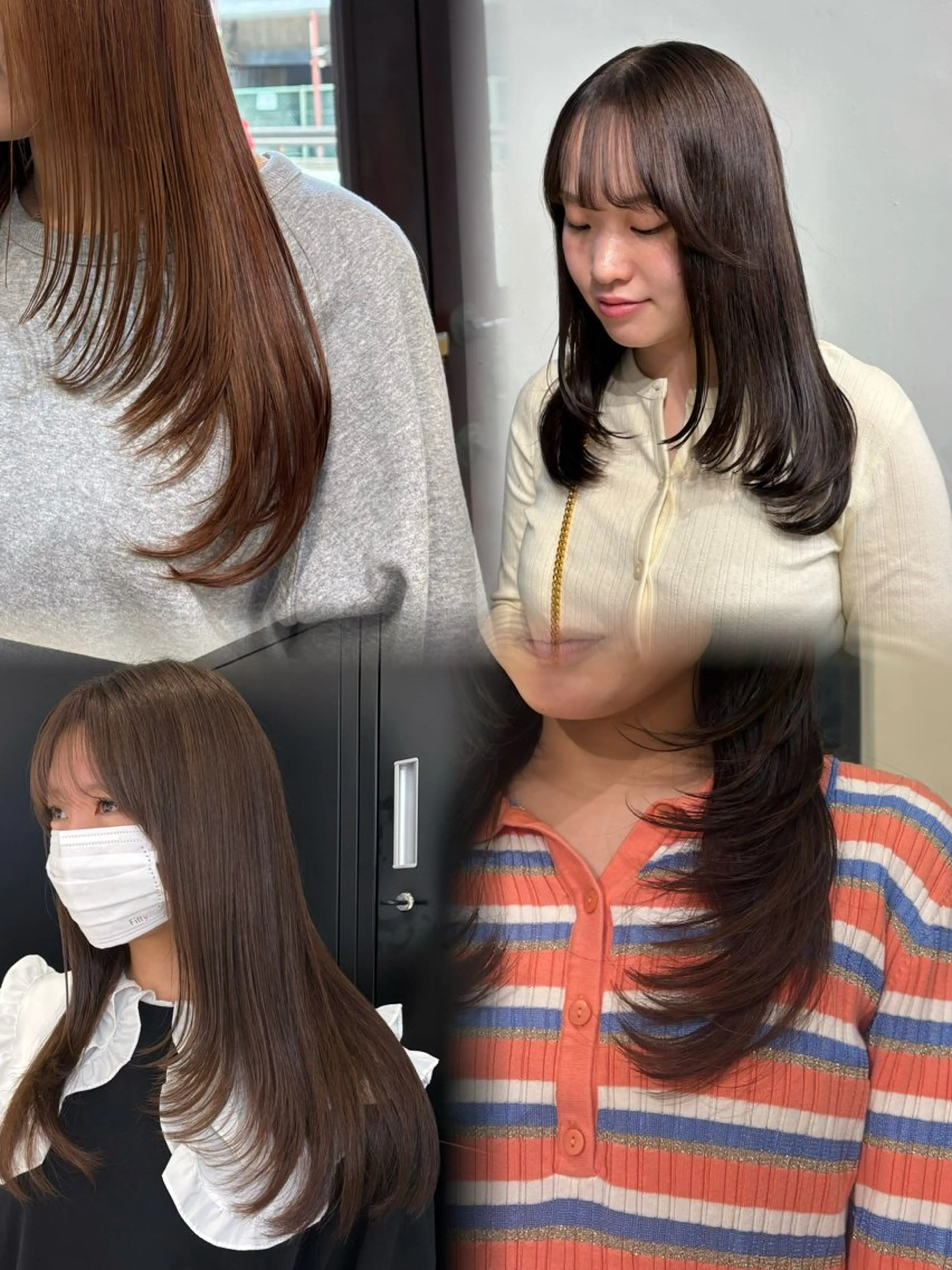 ロング カット kanon /透明感ベージュのヘアスタイル