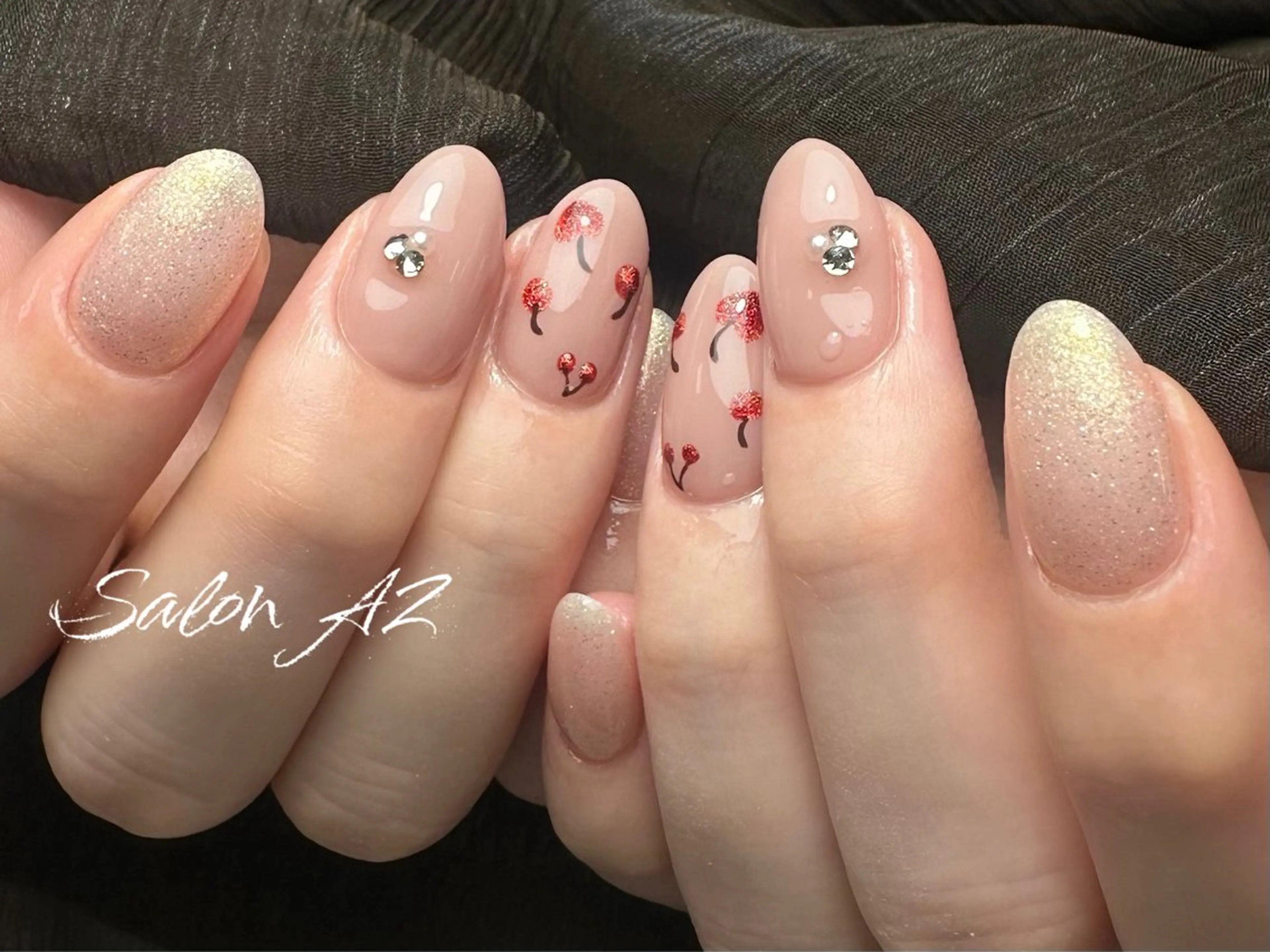 ネイル アートネイル フットネイル フレンチネイル マグネットネイル 持ち込み ハンドネイル salon AZ NANAのネイルデザイン