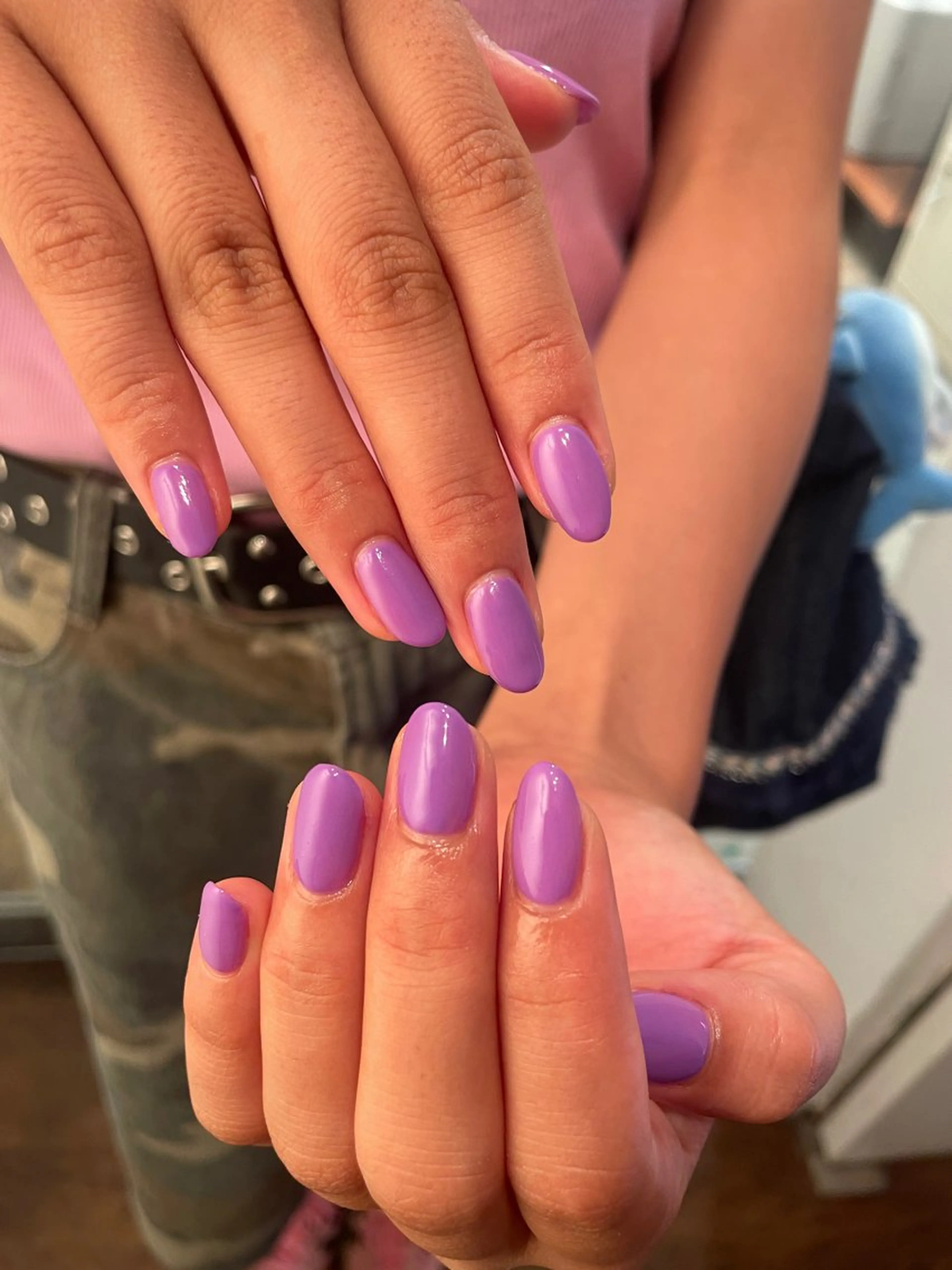 ジェルオフ無料💅ハンドワンカラー・ラメグラデーション✨甘皮ケア込！の写真