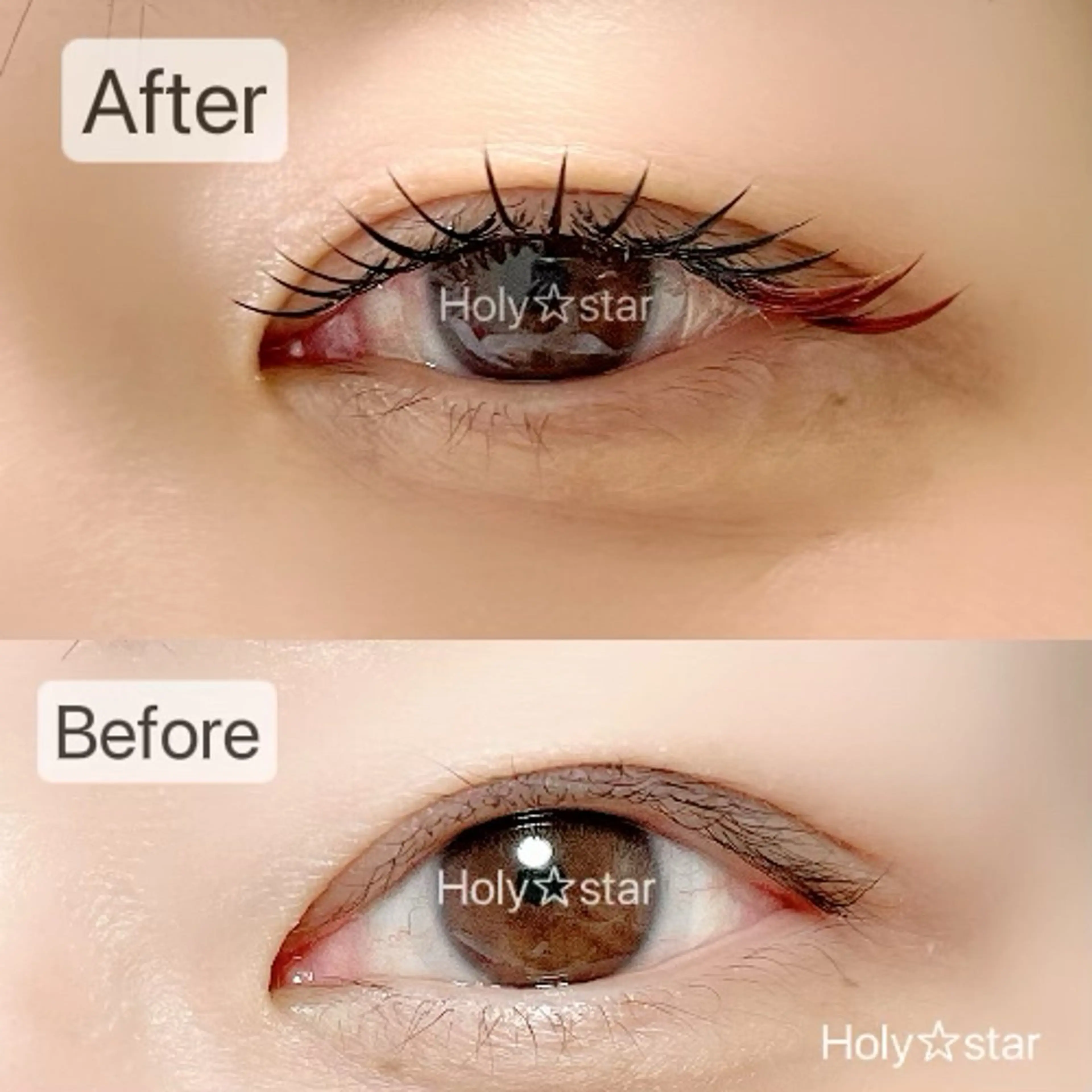 マツエク・マツパ フラットラッシュ セーブル Holy☆star 【ホーリースター】のマツエク・マツパデザイン