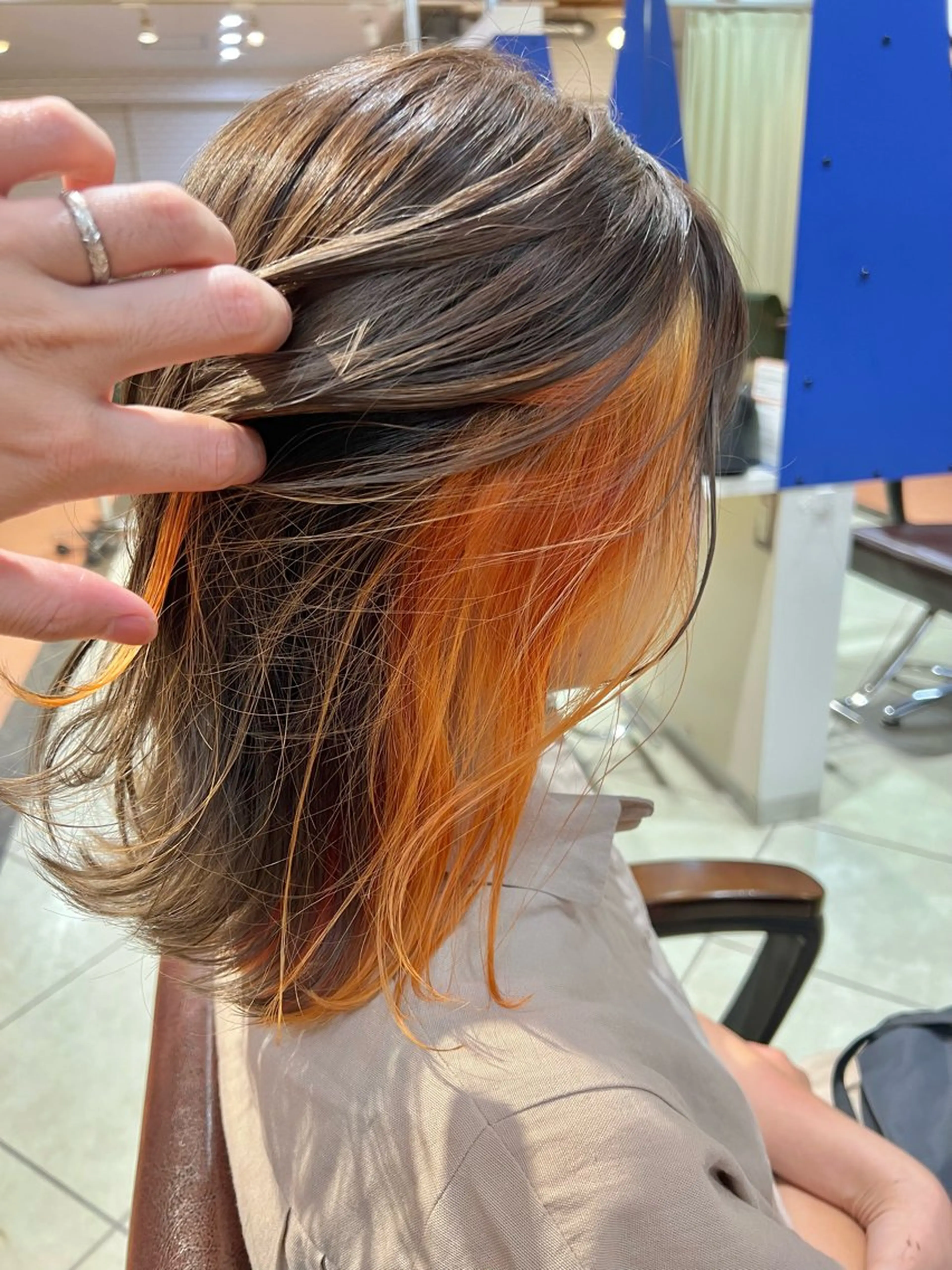 ミディアム カラー ヘアカラー トリートメント 石井 佑樹のヘアスタイル