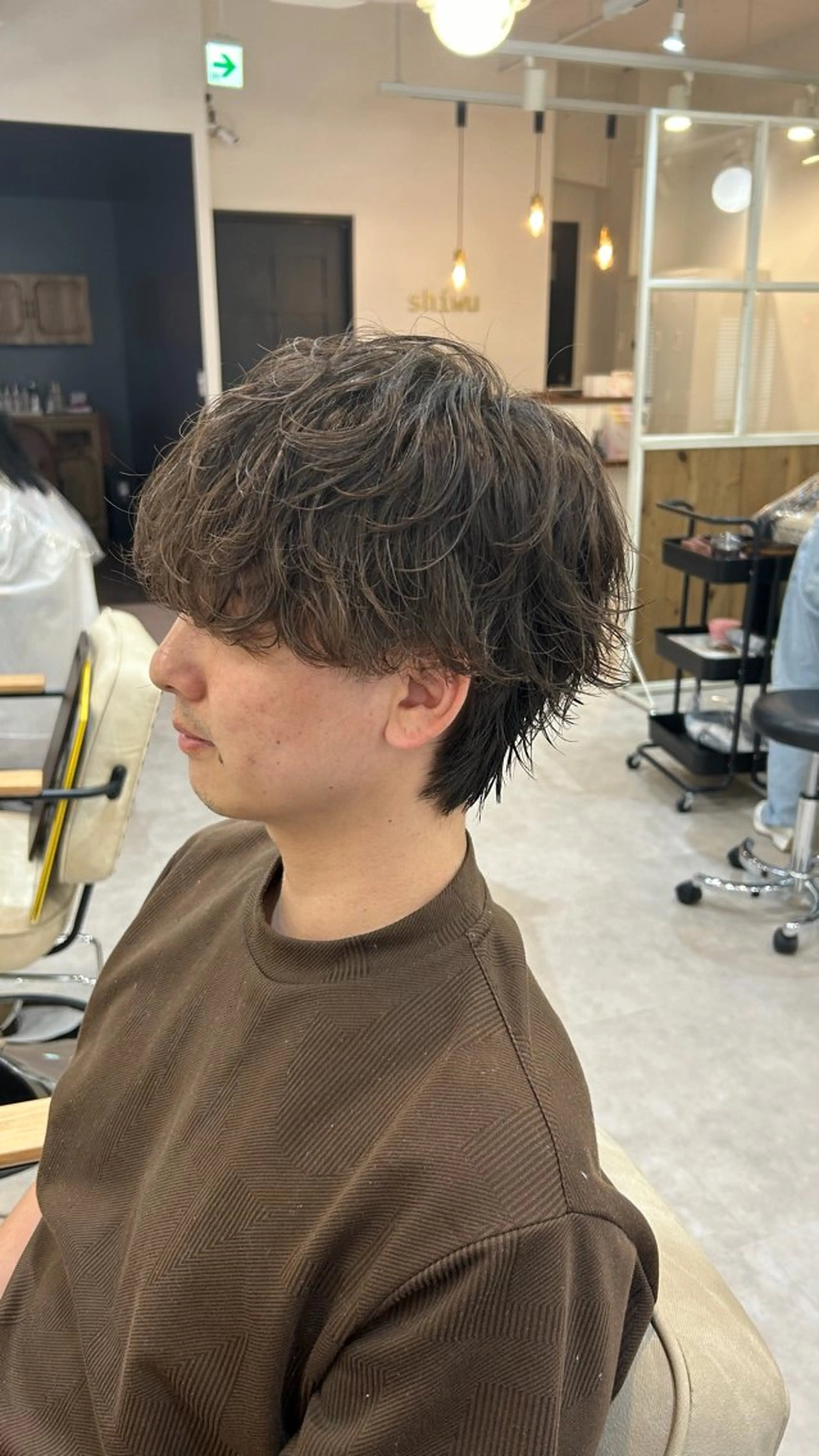 メンズ メンズパーマ カット パーマ カットとカラー ストレートとスパのヘアスタイル