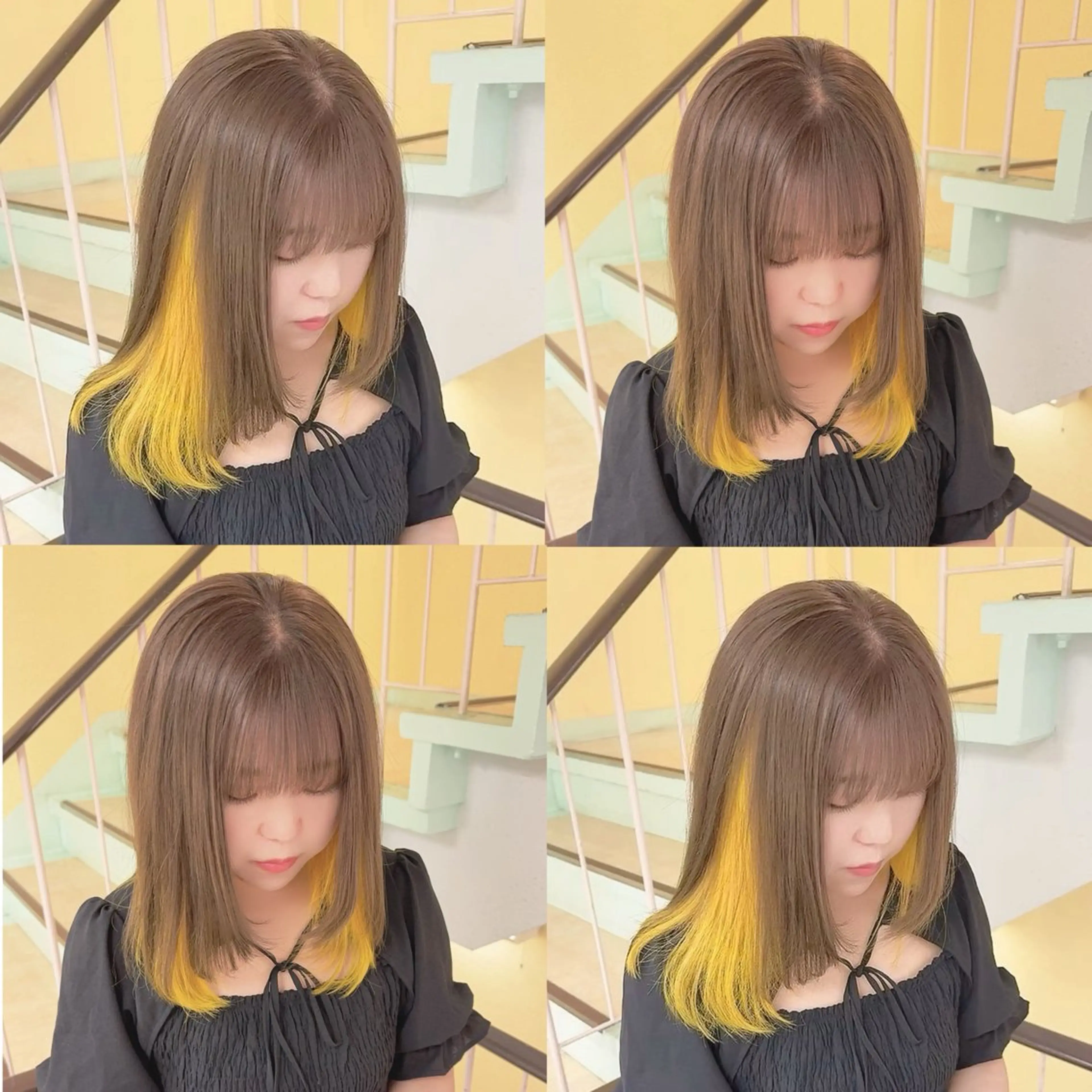 カラー ヘアカラー トリートメント 渋谷:インナーカラー ／🍒エリカ🍒のヘアスタイル